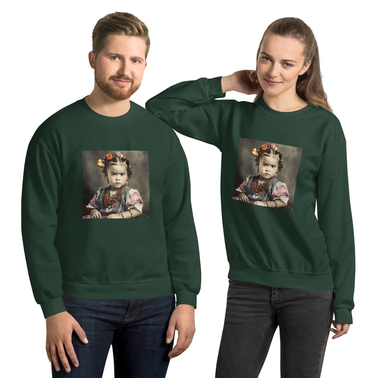 Sweatshirt Unisex / Air Spun Cotton / Portrait Magdalena Frida VIII