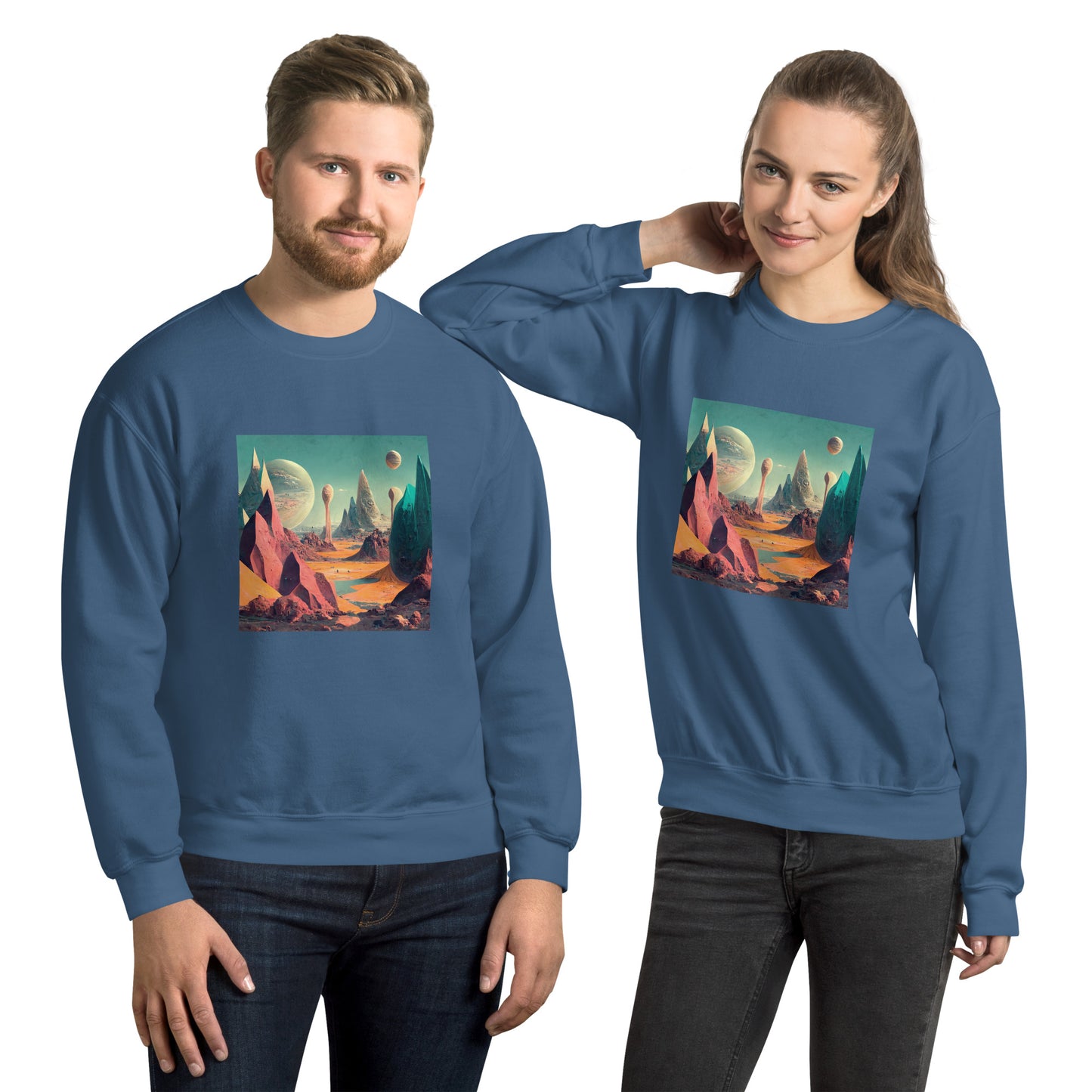 Sweatshirt Unisex / Air Spun Cotton / Exoplanet #3