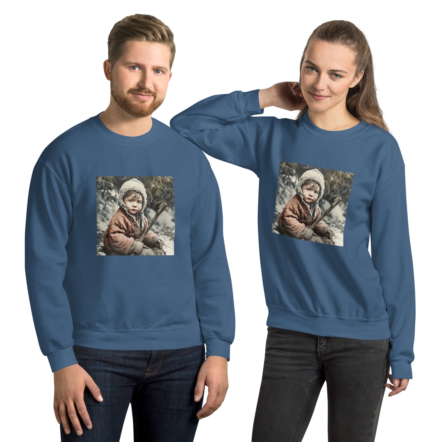 Sweatshirt Unisex / Air Spun Cotton / Portrait Ötzi Tisenjoch I