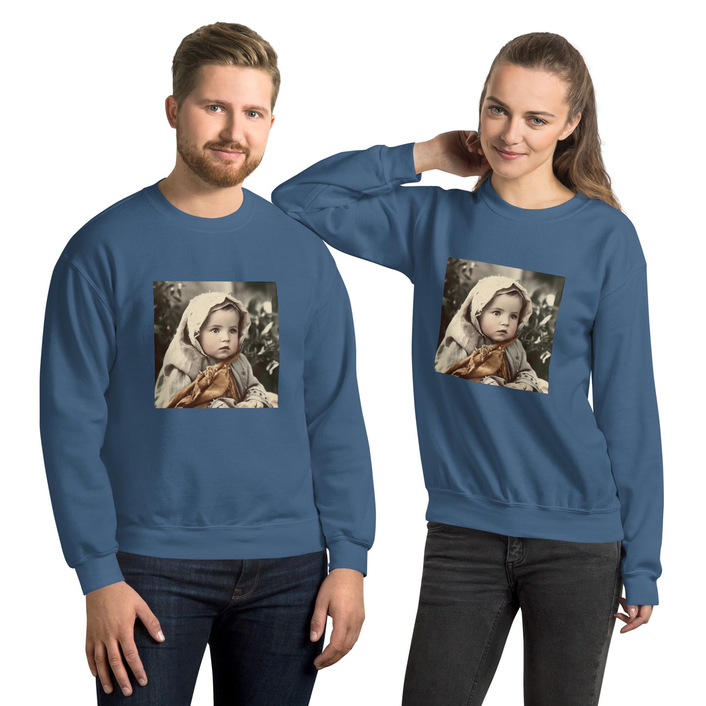 Sweatshirt Unisex / Air Spun Cotton / Portrait Jesus Nazareth I