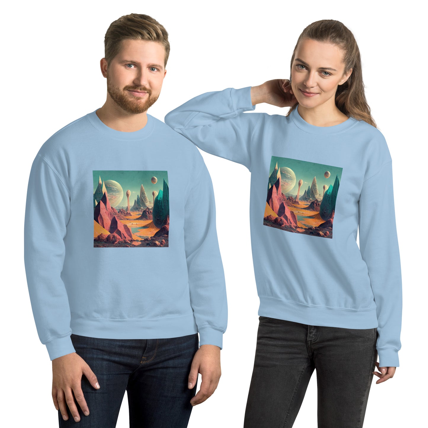 Sweatshirt Unisex / Air Spun Cotton / Exoplanet #3