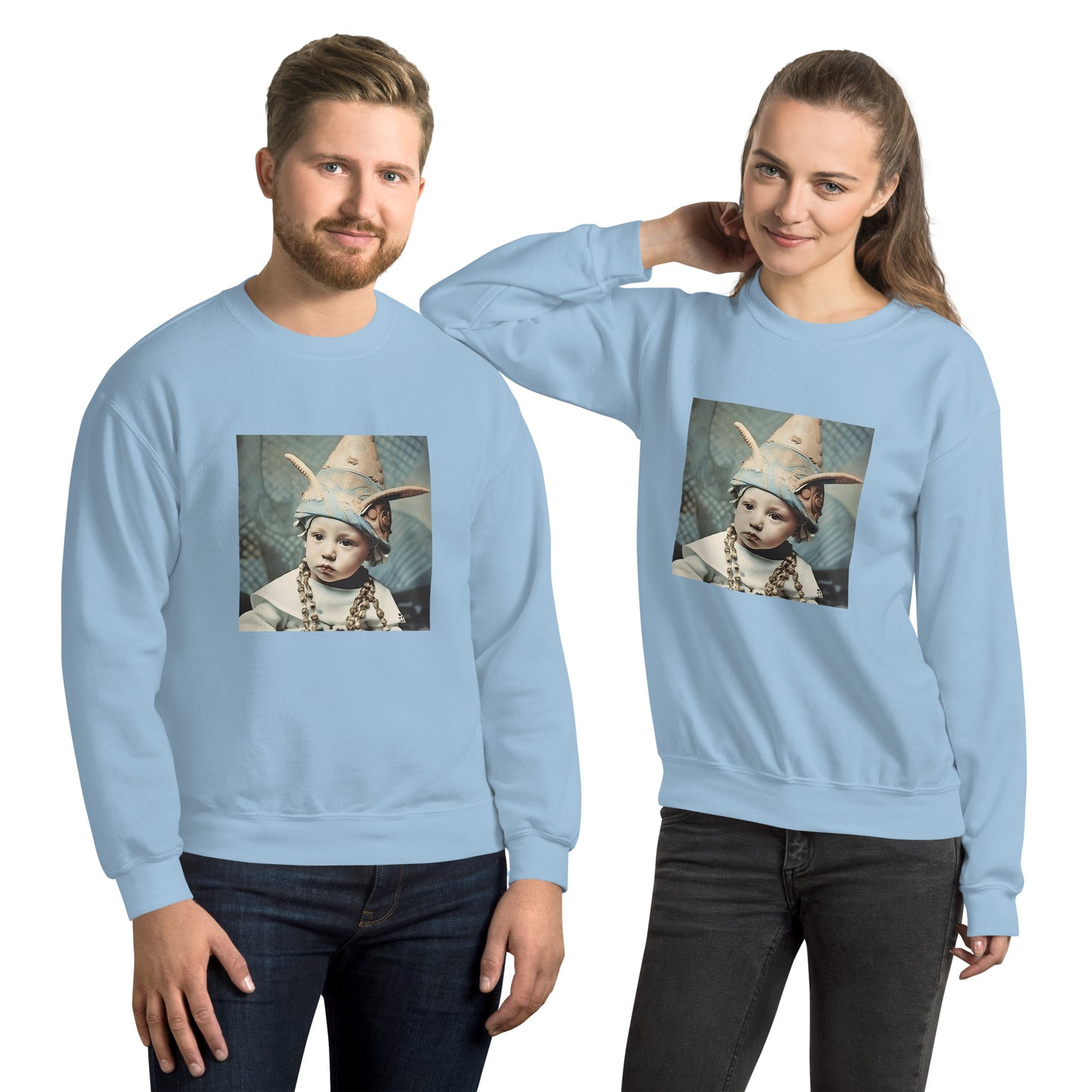 Sweatshirt Unisex / Air Spun Cotton / Portrait Akhenaten Amenhotep II