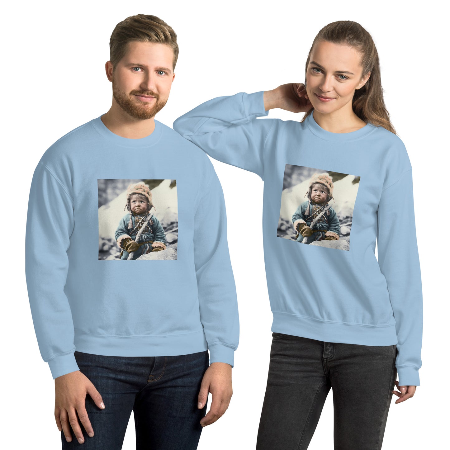 Sweatshirt Unisex / Air Spun Cotton / Portrait Ötzi Tisenjoch II