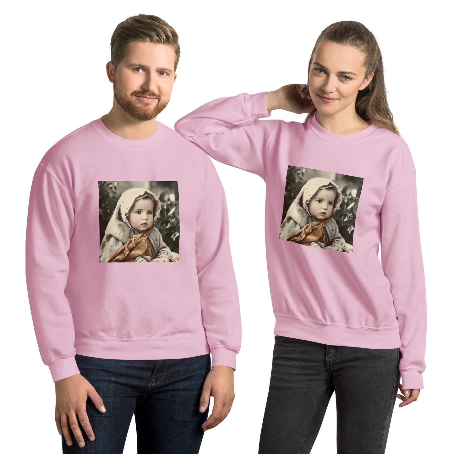 Sweatshirt Unisex / Air Spun Cotton / Portrait Jesus Nazareth I