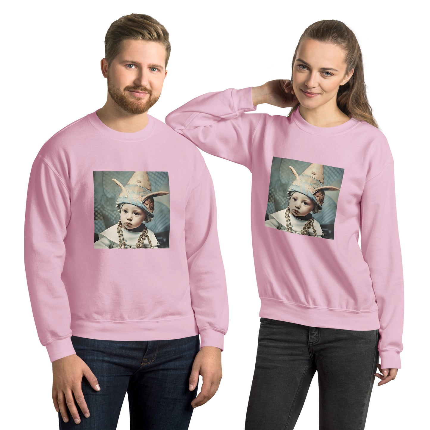 Sweatshirt Unisex / Air Spun Cotton / Portrait Akhenaten Amenhotep II