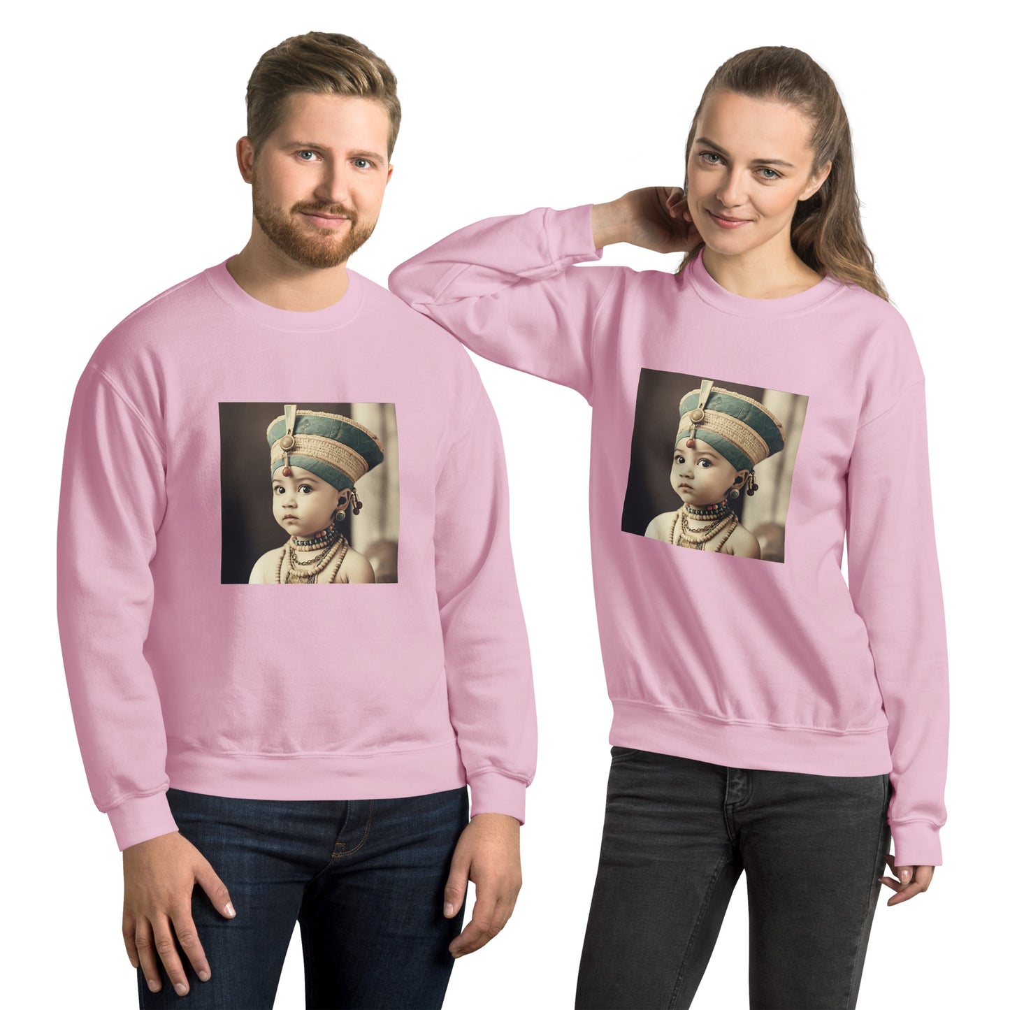 Sweatshirt Unisex / Air Spun Cotton / Portrait Nefertiti Neferneferuaten I