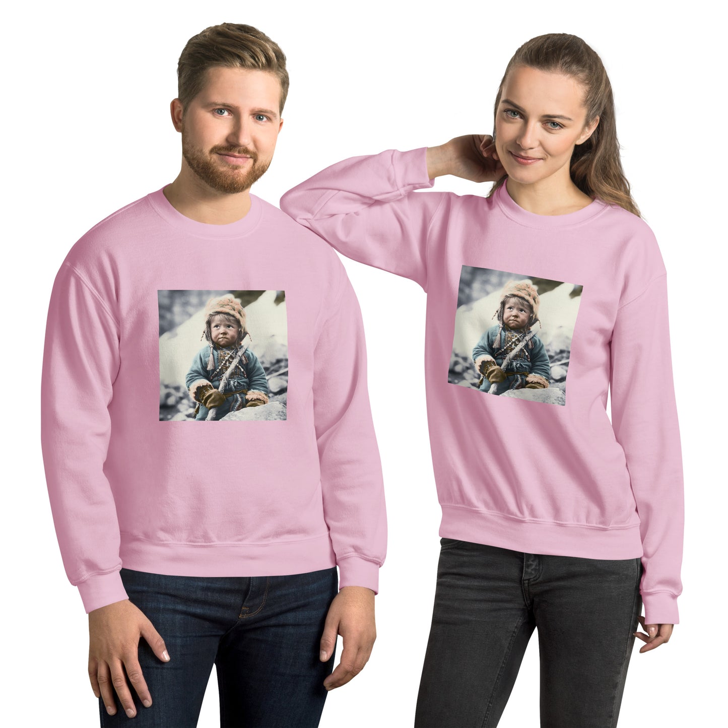 Sweatshirt Unisex / Air Spun Cotton / Portrait Ötzi Tisenjoch II