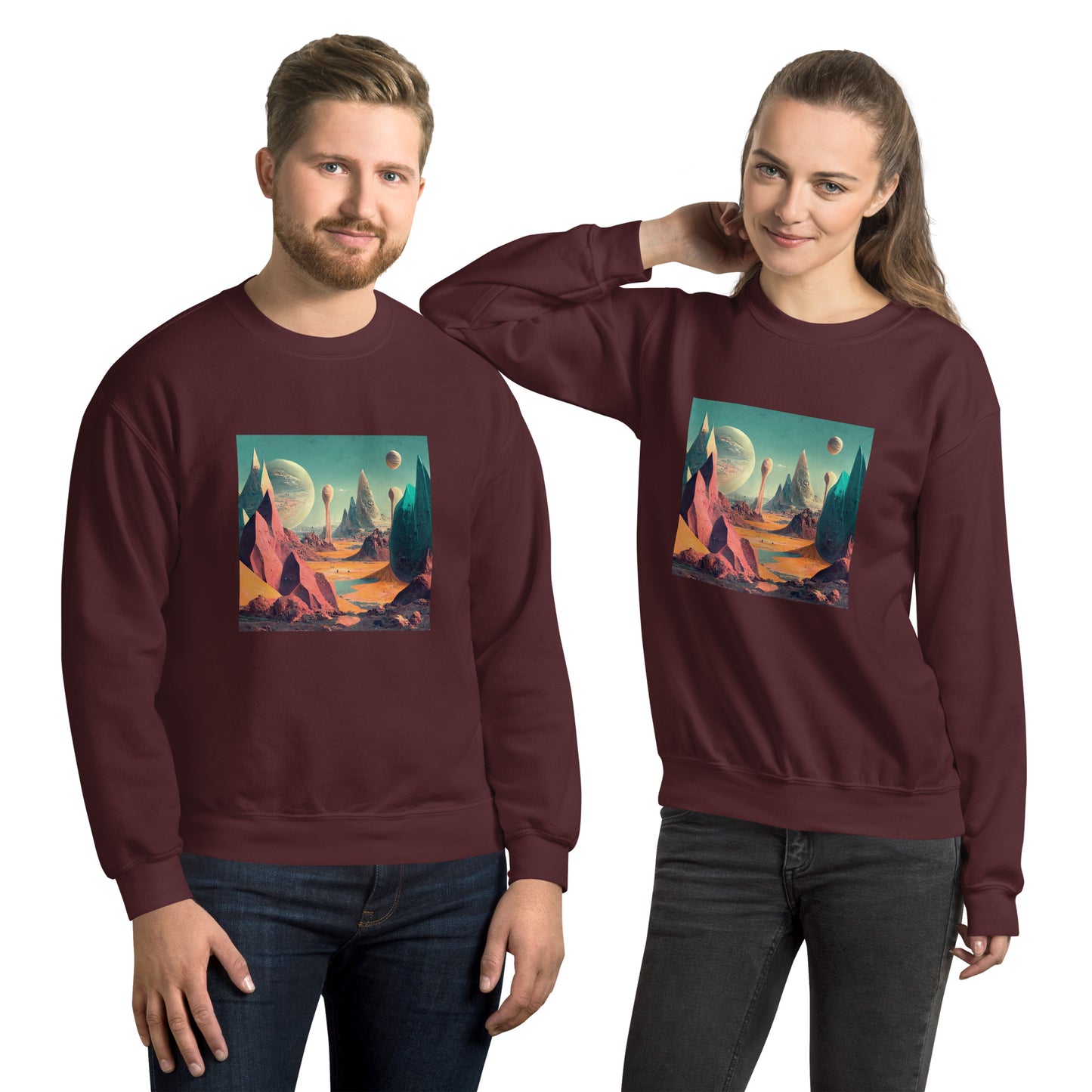 Sweatshirt Unisex / Air Spun Cotton / Exoplanet #3