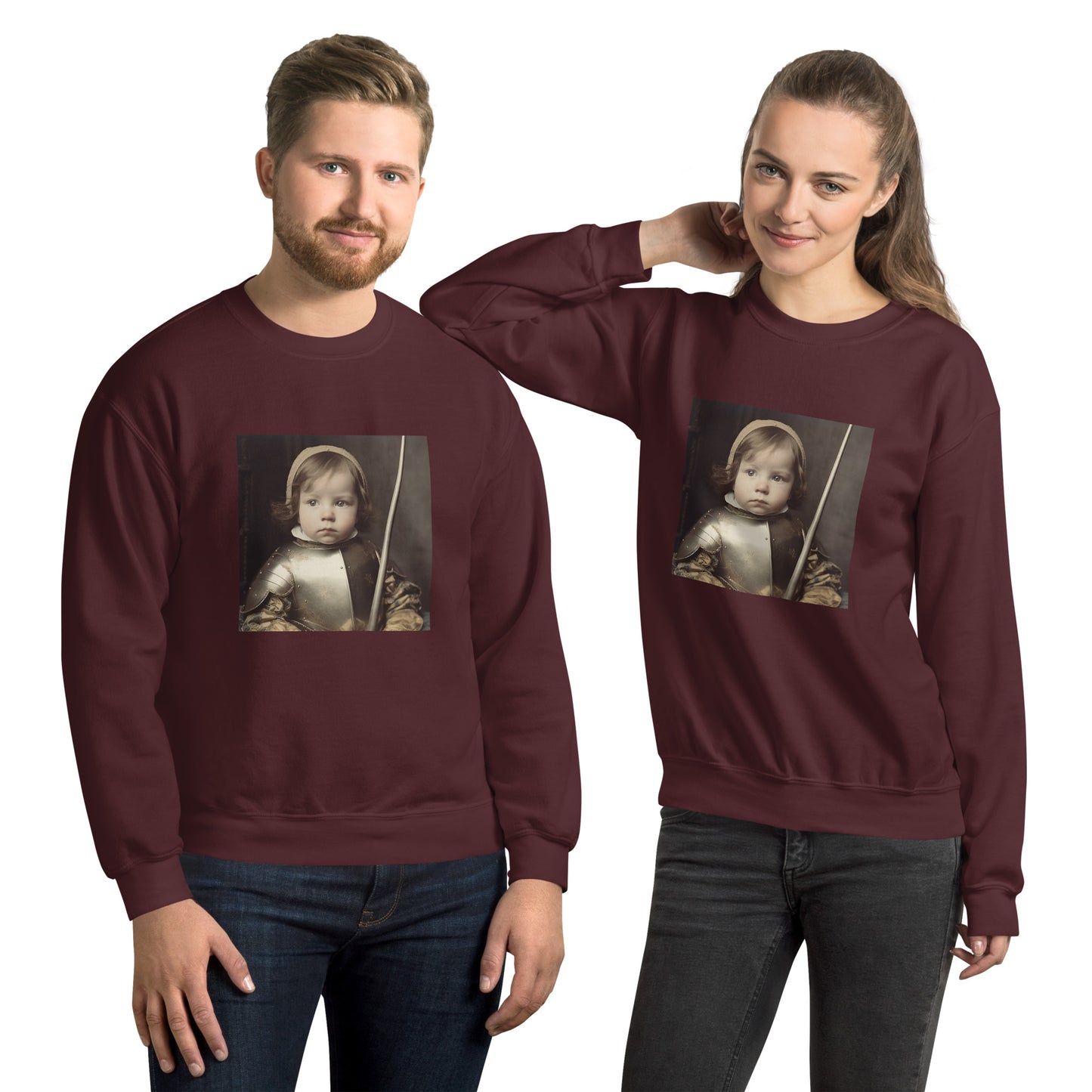 Sweatshirt Unisex / Air Spun Cotton / Portrait Jeanne 'Joan' Arc II