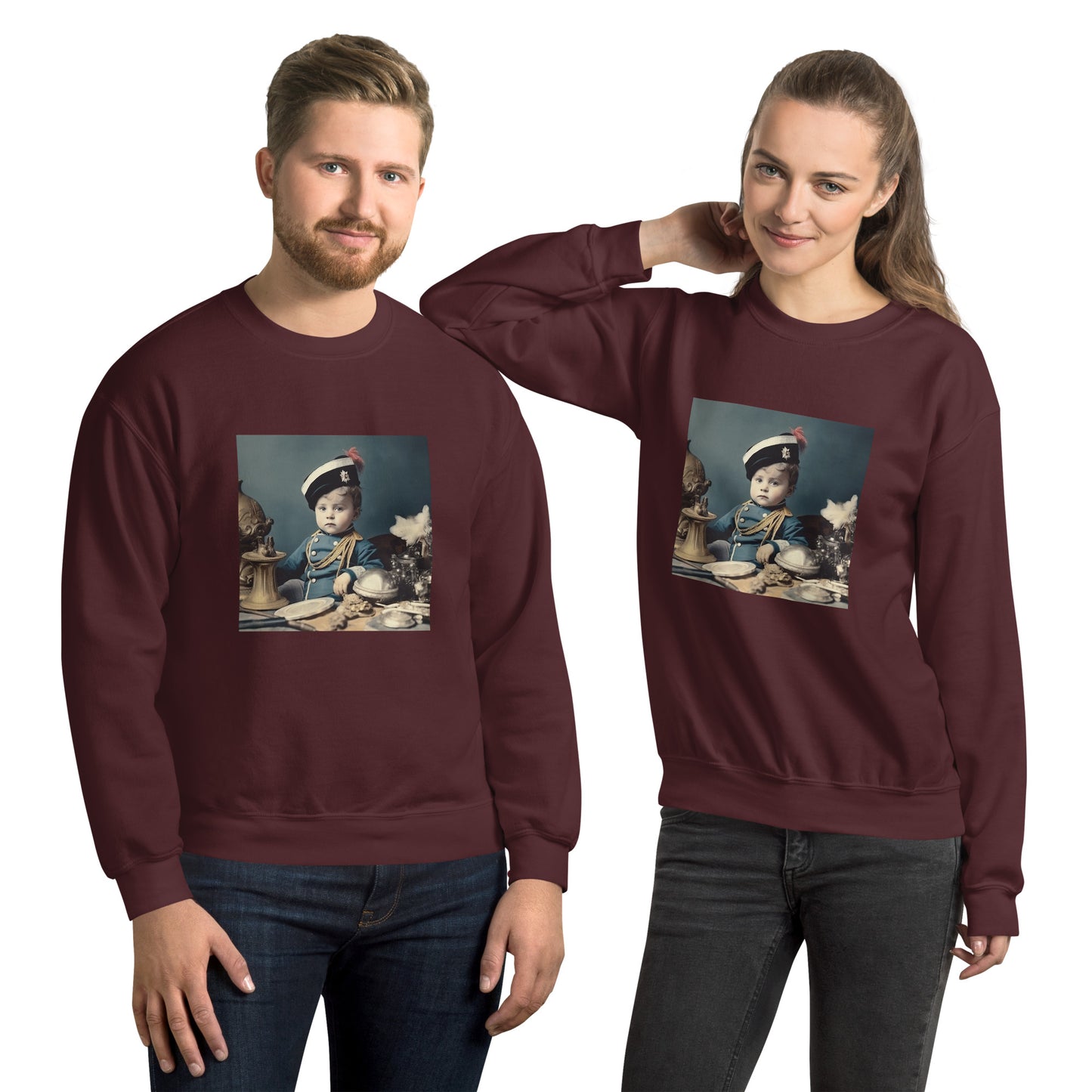 Sweatshirt Unisex / Air Spun Cotton / Portrait Napoleon Carlo VIII