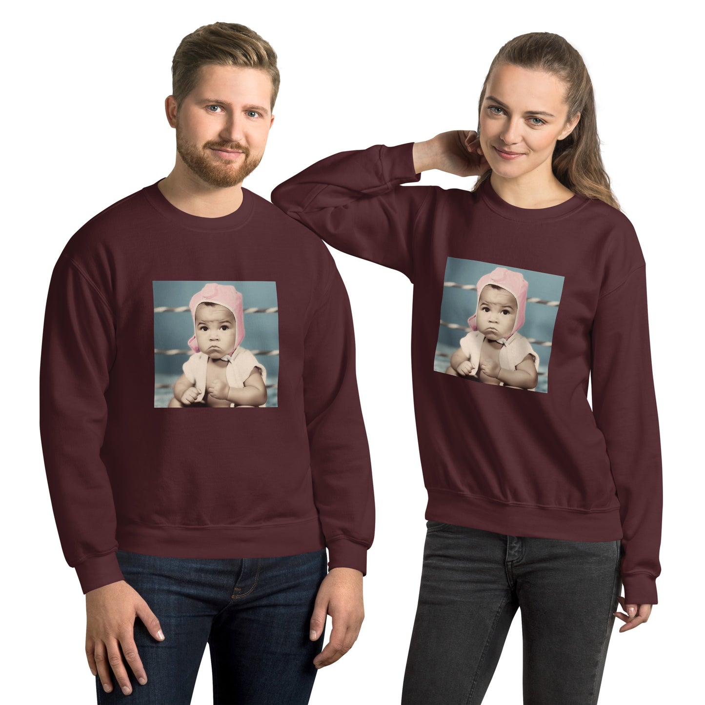 Sweatshirt Unisex / Air Spun Cotton / Portrait Cassius 'Muhammad' Marcellus III