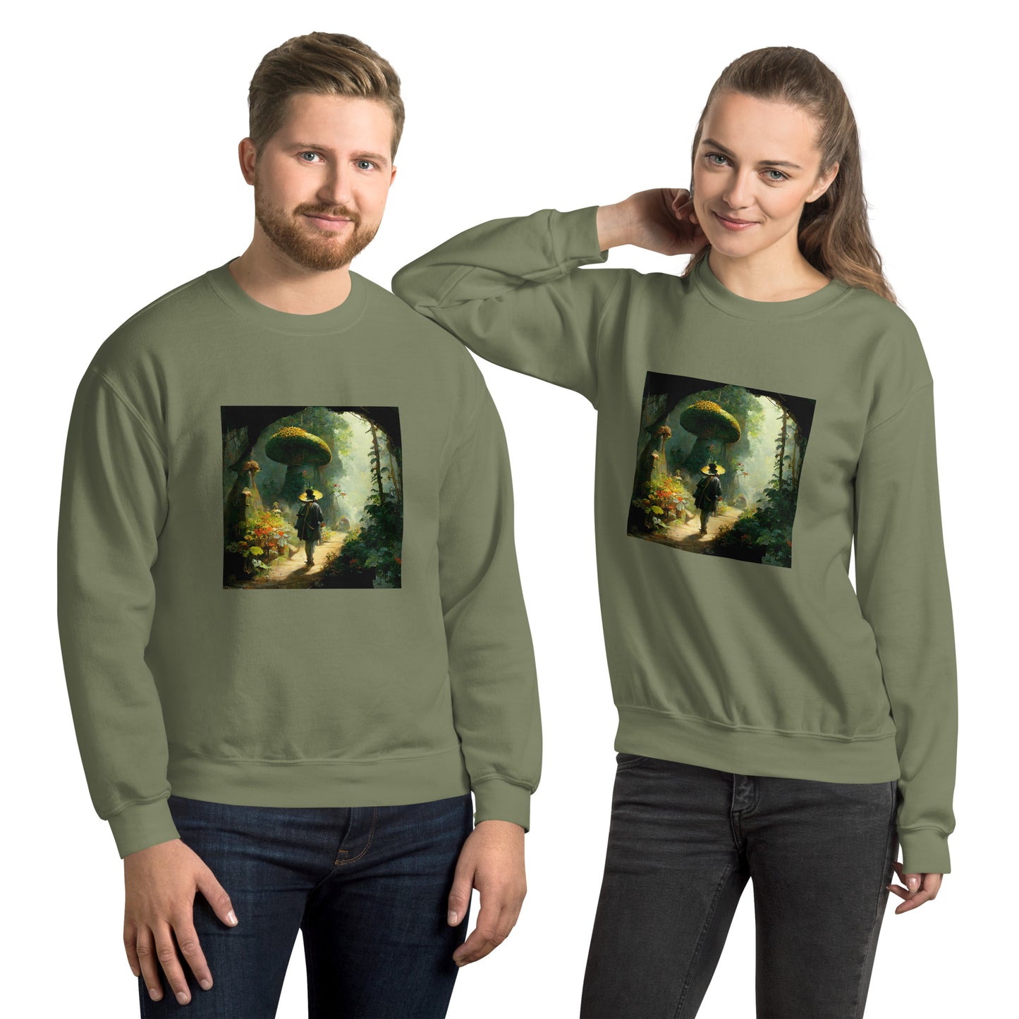 Sweatshirt Unisex / Air Spun Cotton / Fairytale Forest #2