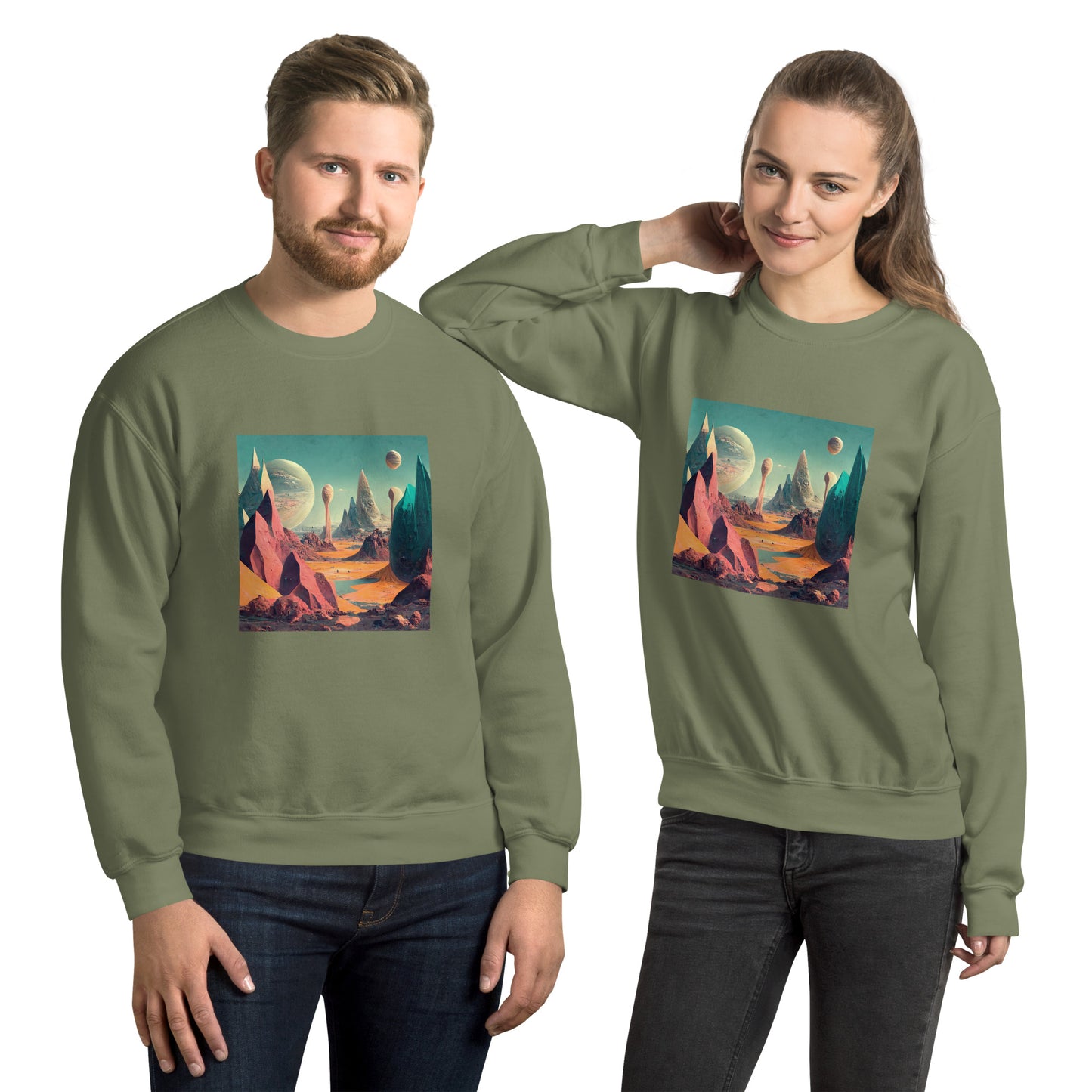 Sweatshirt Unisex / Air Spun Cotton / Exoplanet #3