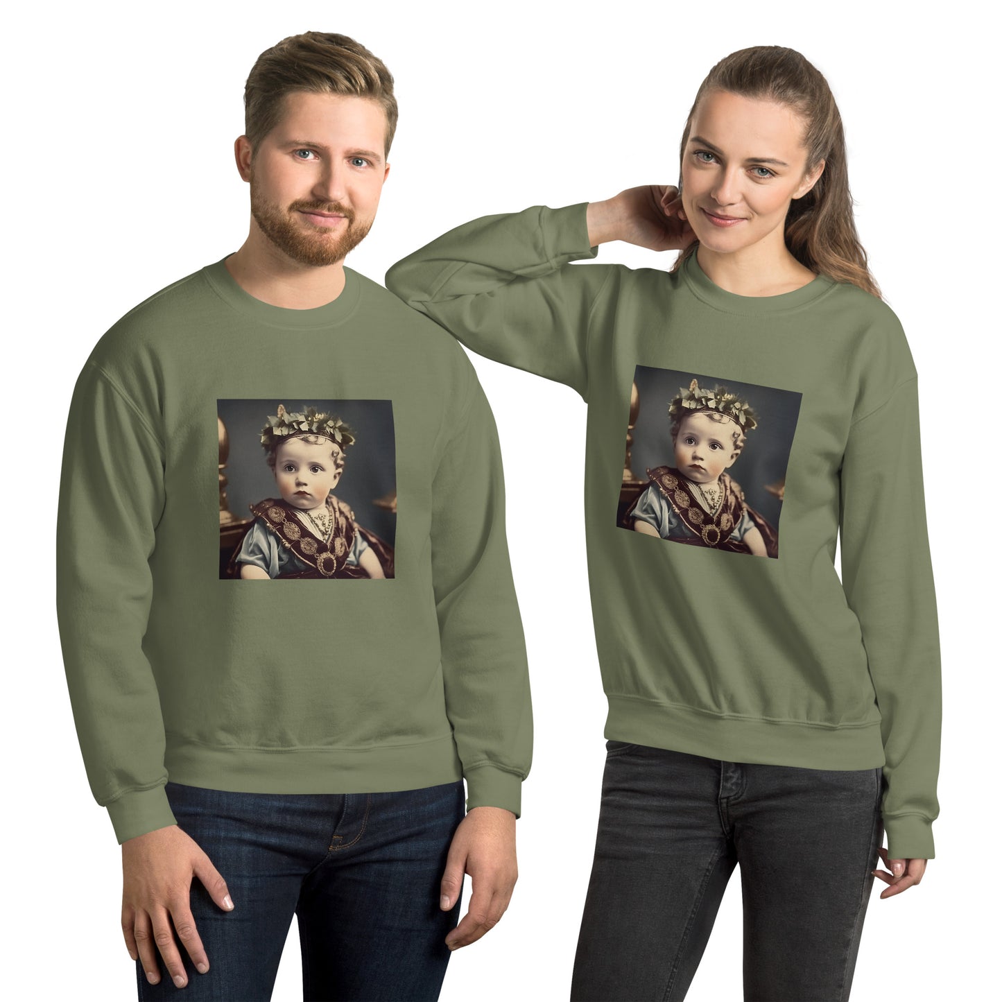 Sweatshirt Unisex / Air Spun Cotton / Portrait Gaius Julius I