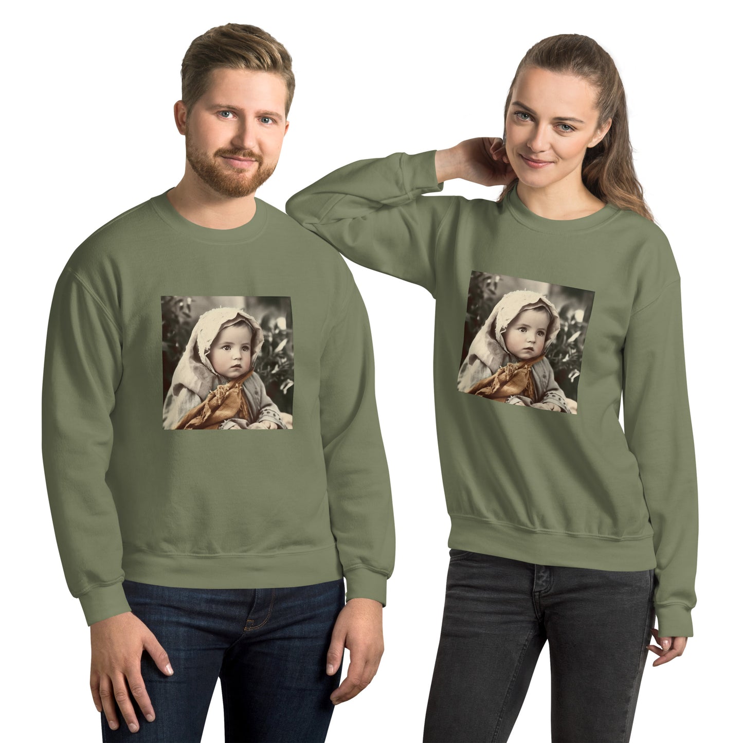 Sweatshirt Unisex / Air Spun Cotton / Portrait Jesus Nazareth I