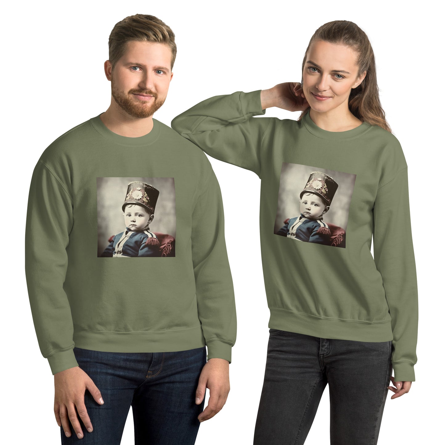 Sweatshirt Unisex / Air Spun Cotton / Portrait Napoleon Carlo III