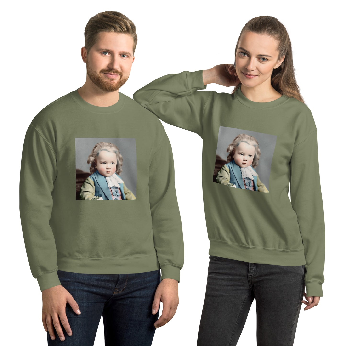 Sweatshirt Unisex / Air Spun Cotton / Portrait Johann Sebastian V