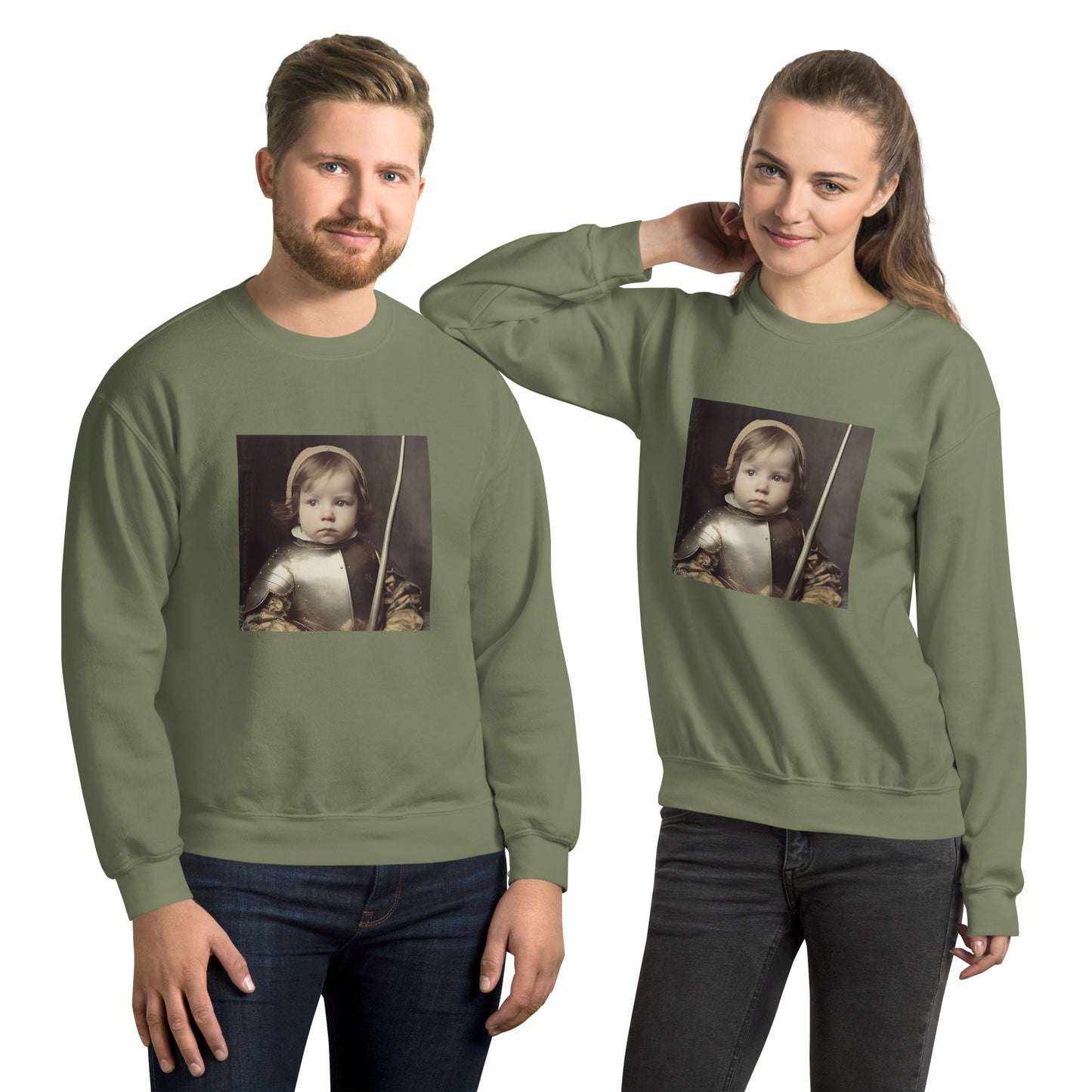 Sweatshirt Unisex / Air Spun Cotton / Portrait Jeanne 'Joan' Arc II