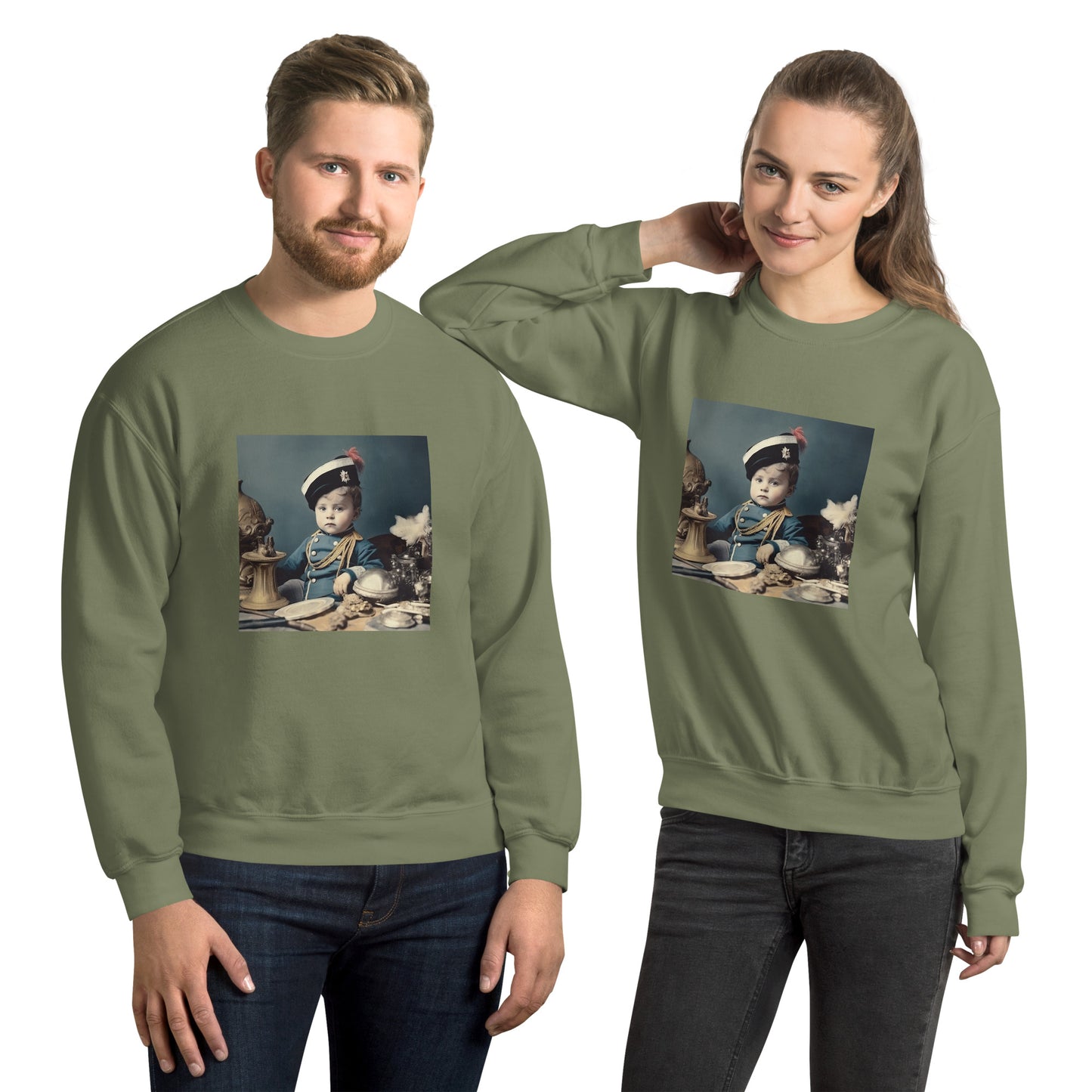 Sweatshirt Unisex / Air Spun Cotton / Portrait Napoleon Carlo VIII