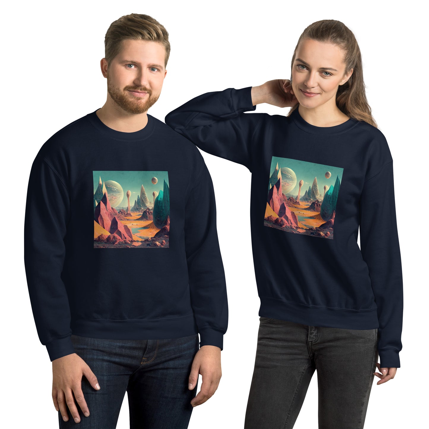 Sweatshirt Unisex / Air Spun Cotton / Exoplanet #3