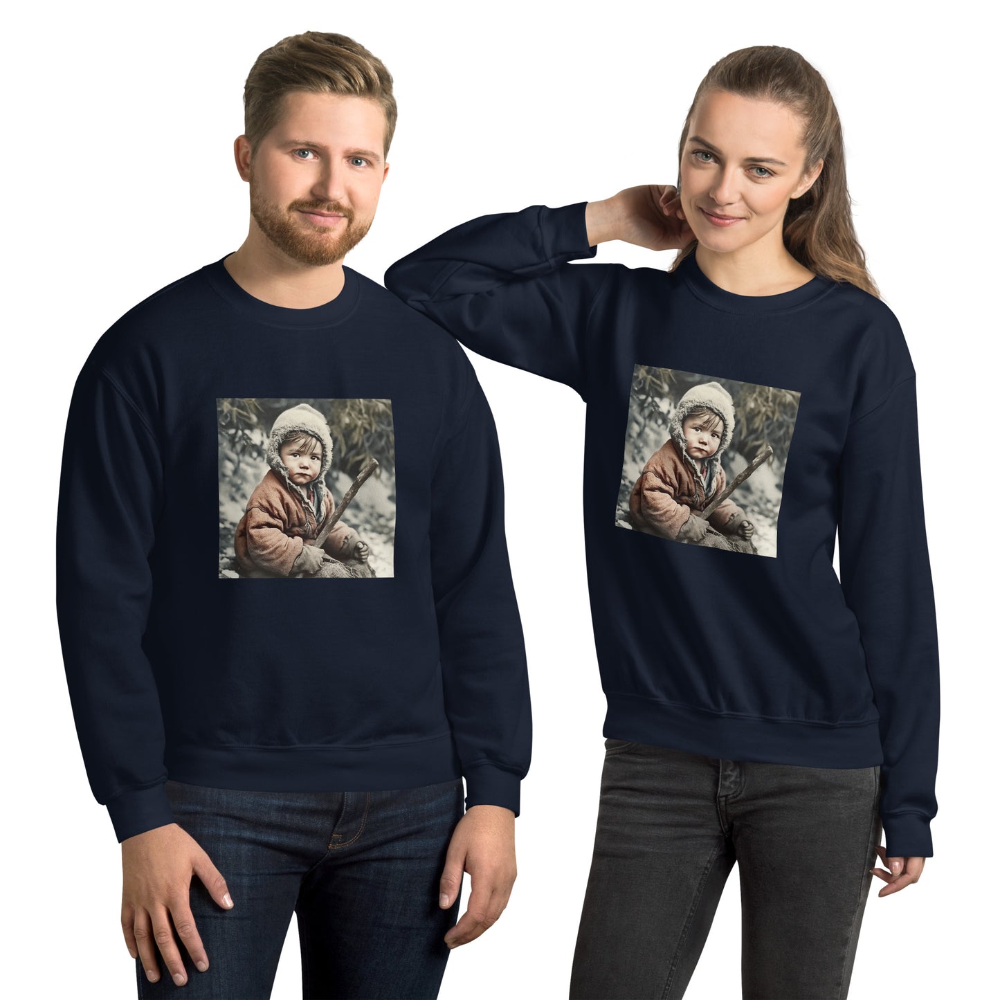 Sweatshirt Unisex / Air Spun Cotton / Portrait Ötzi Tisenjoch I