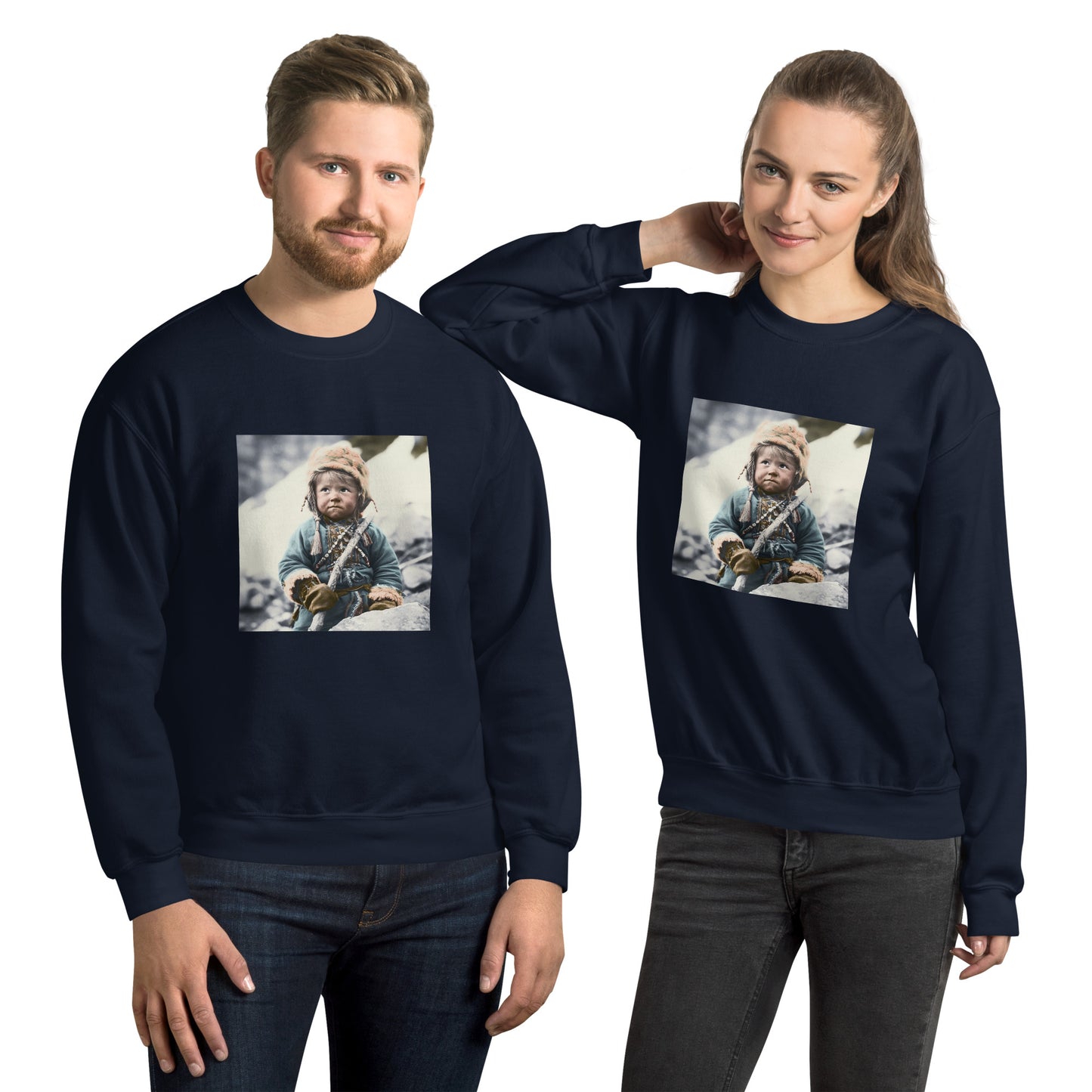 Sweatshirt Unisex / Air Spun Cotton / Portrait Ötzi Tisenjoch II