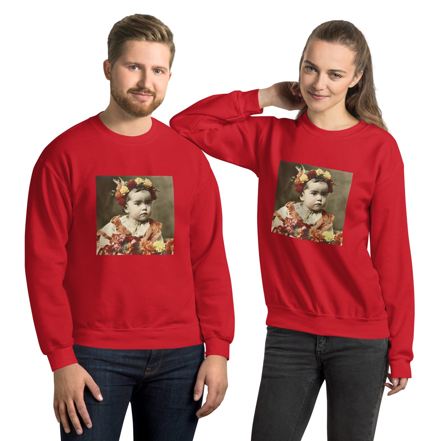 Sweatshirt Unisex / Air Spun Cotton / Portrait Magdalena Frida I