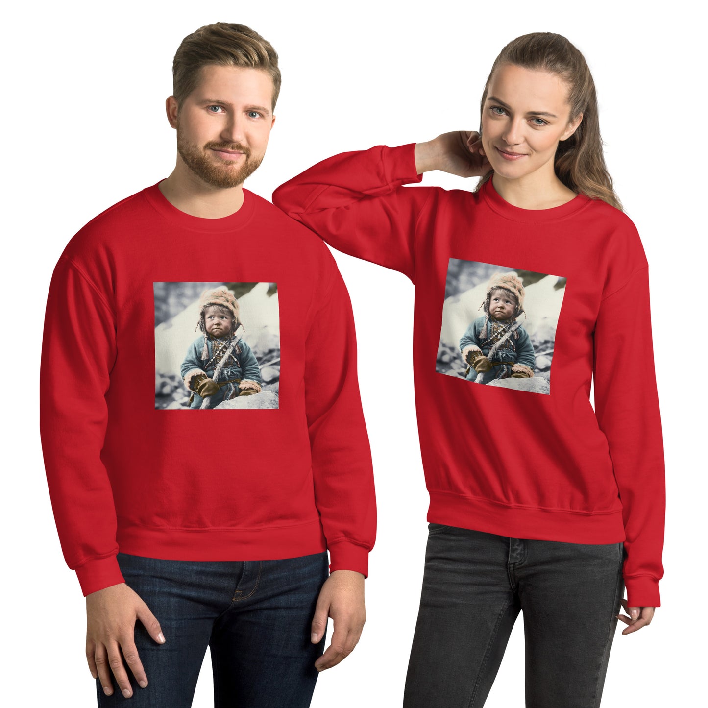 Sweatshirt Unisex / Air Spun Cotton / Portrait Ötzi Tisenjoch II