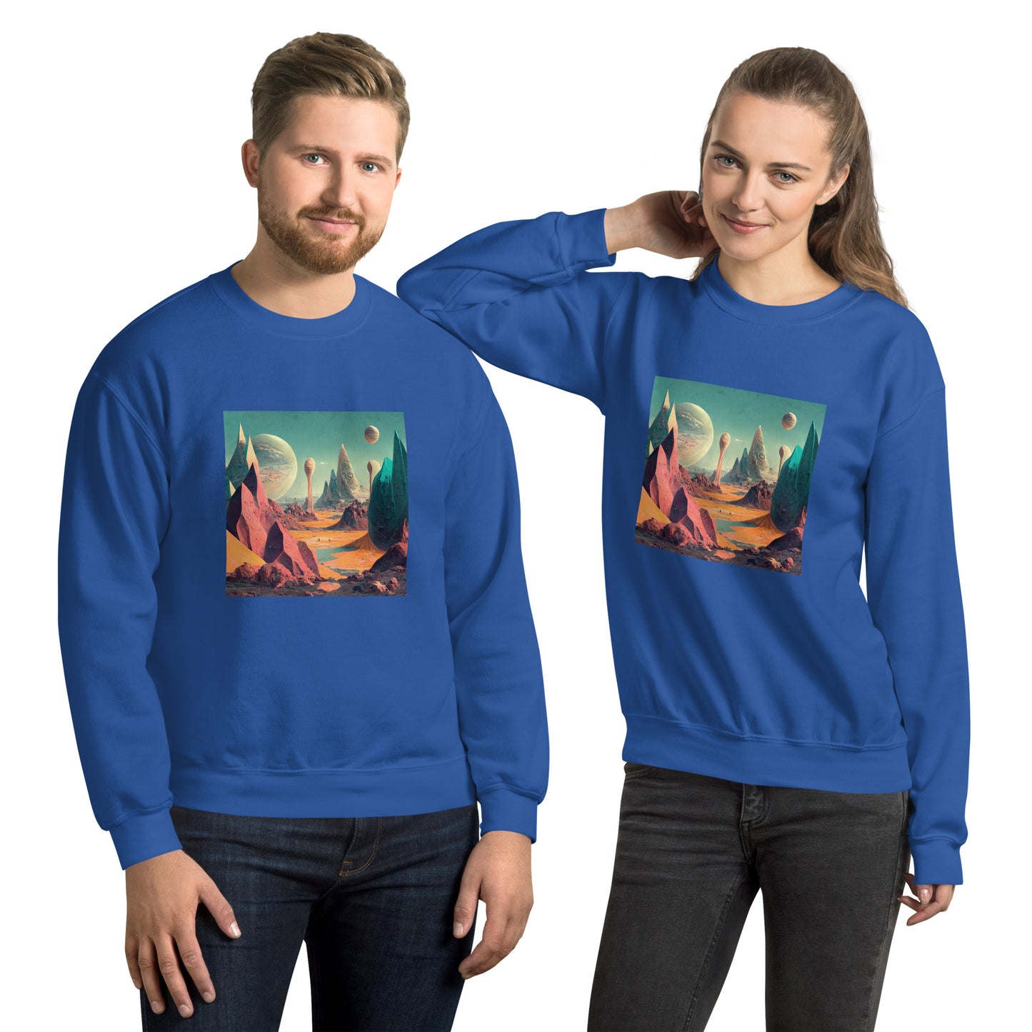 Sweatshirt Unisex / Air Spun Cotton / Exoplanet #3