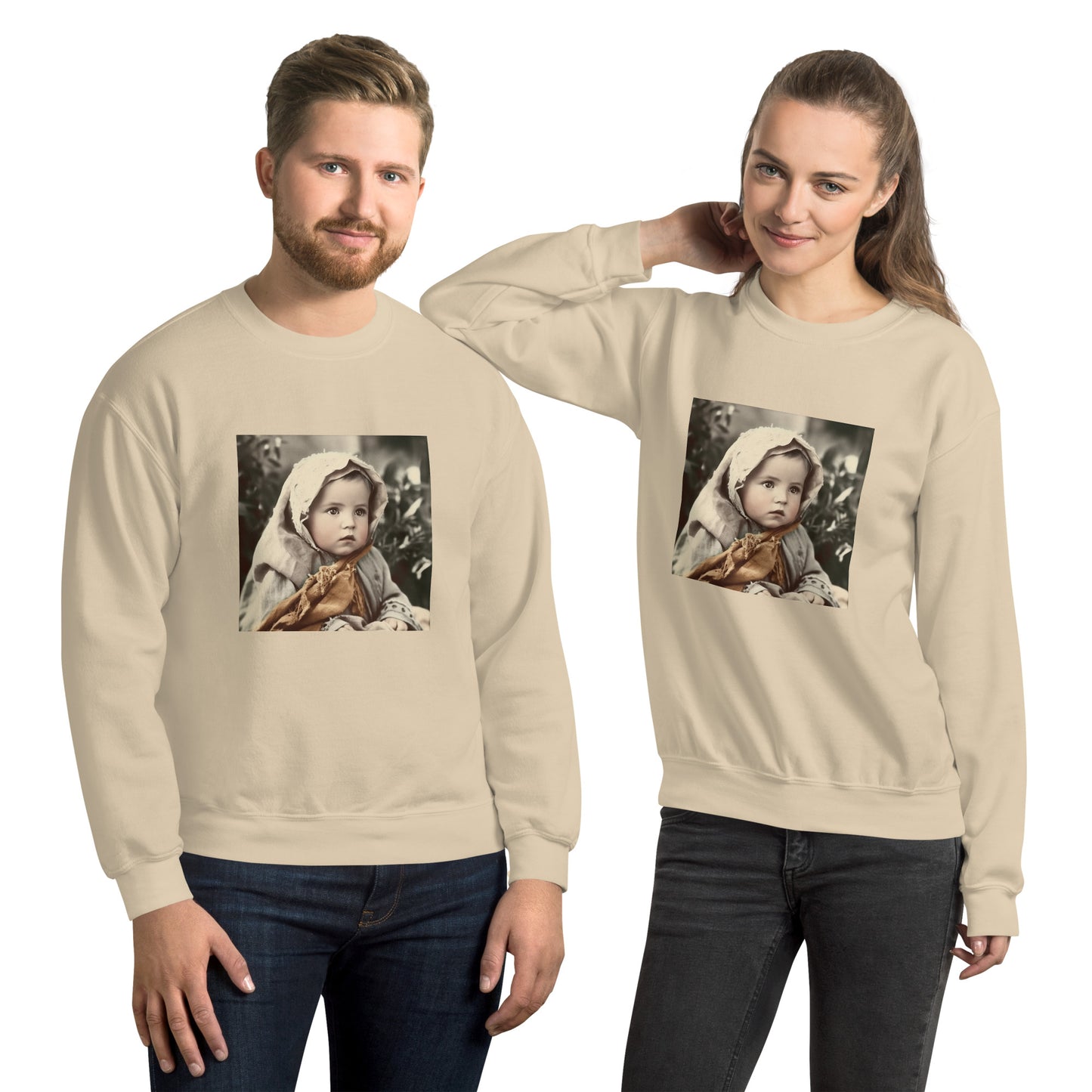 Sweatshirt Unisex / Air Spun Cotton / Portrait Jesus Nazareth I