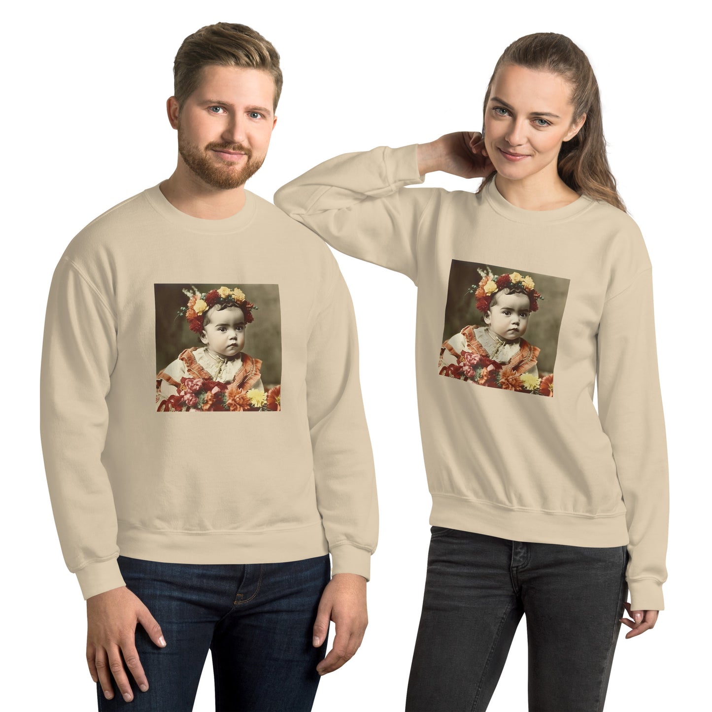 Sweatshirt Unisex / Air Spun Cotton / Portrait Magdalena Frida I