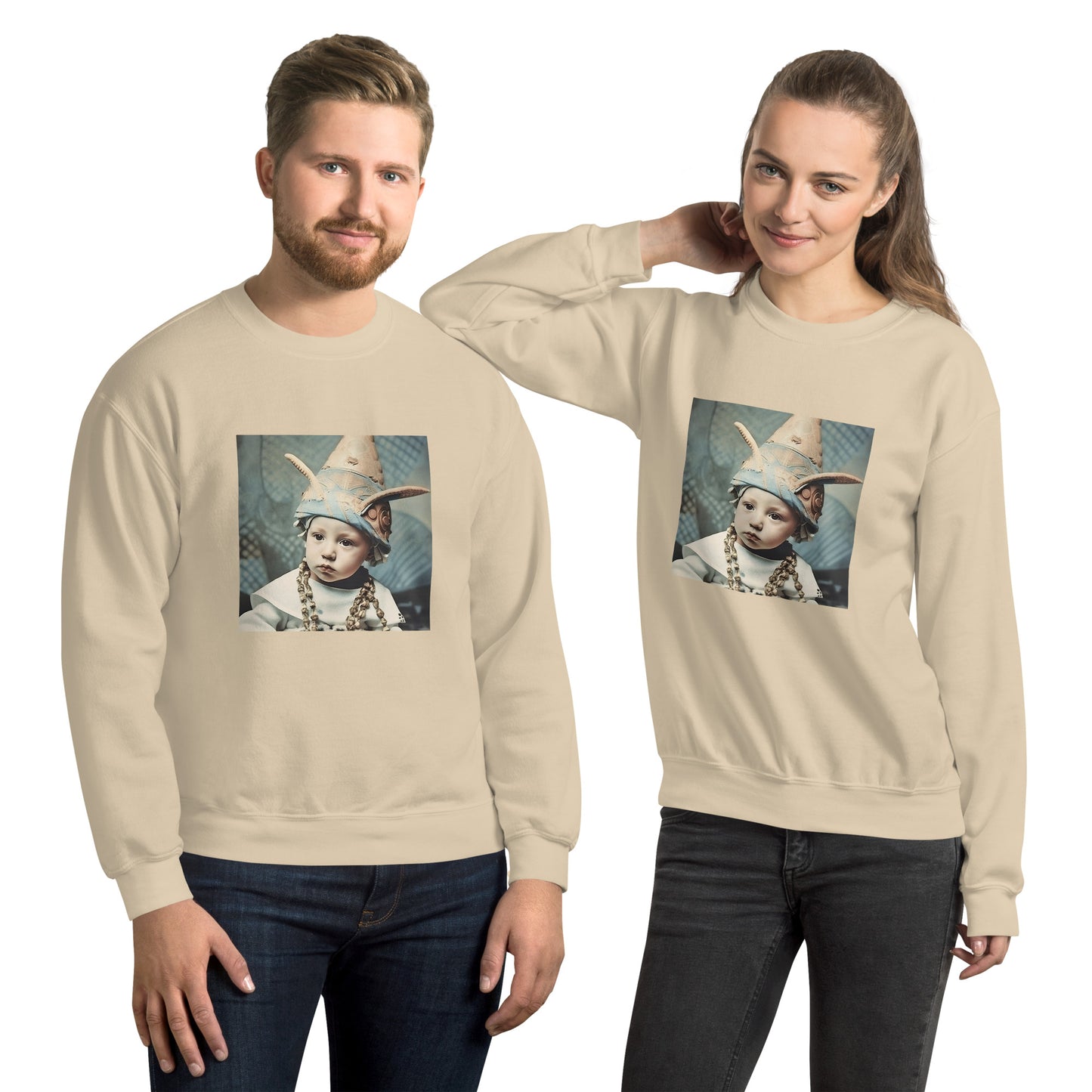 Sweatshirt Unisex / Air Spun Cotton / Portrait Akhenaten Amenhotep II