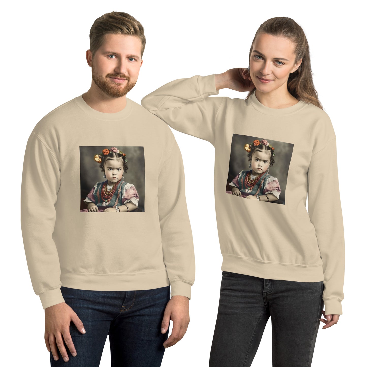 Sweatshirt Unisex / Air Spun Cotton / Portrait Magdalena Frida VIII