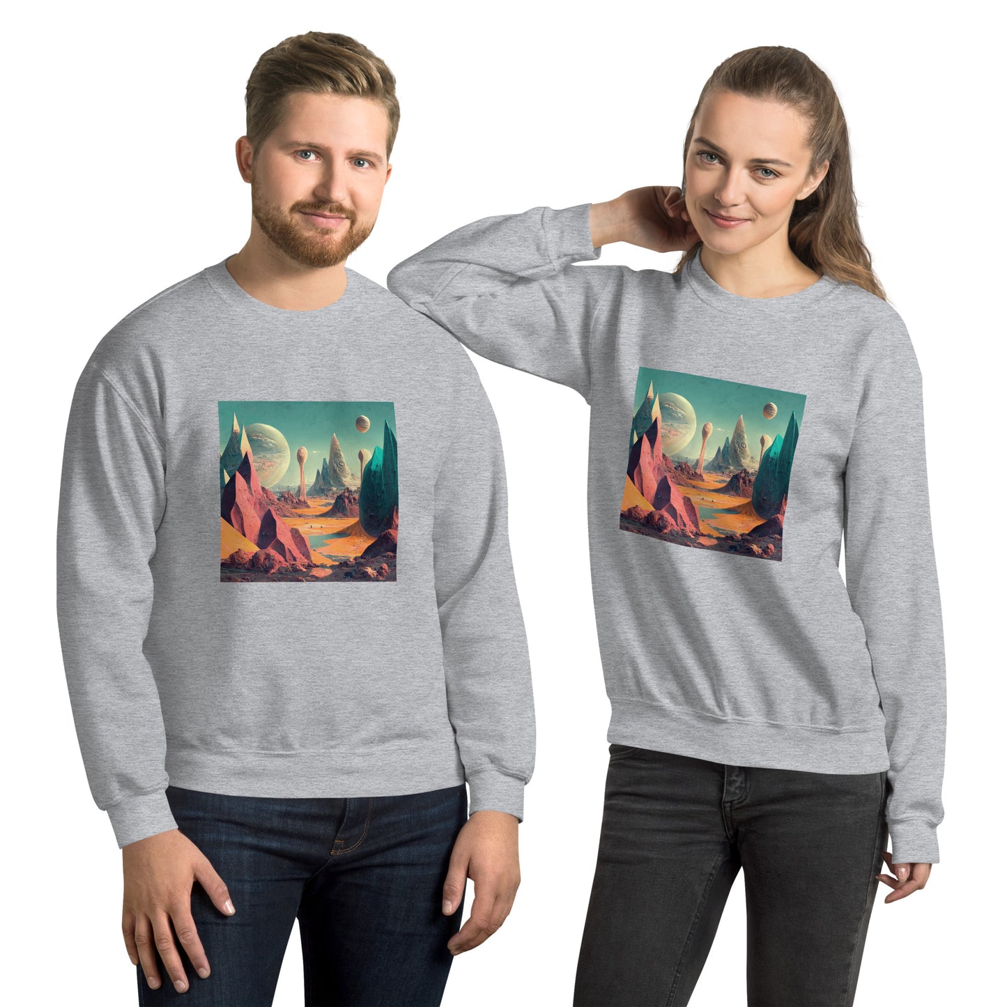 Sweatshirt Unisex / Air Spun Cotton / Exoplanet #3