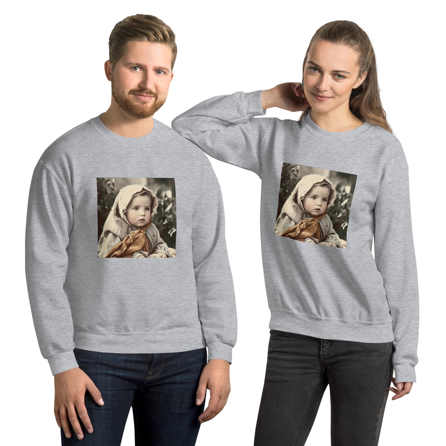 Sweatshirt Unisex / Air Spun Cotton / Portrait Jesus Nazareth I