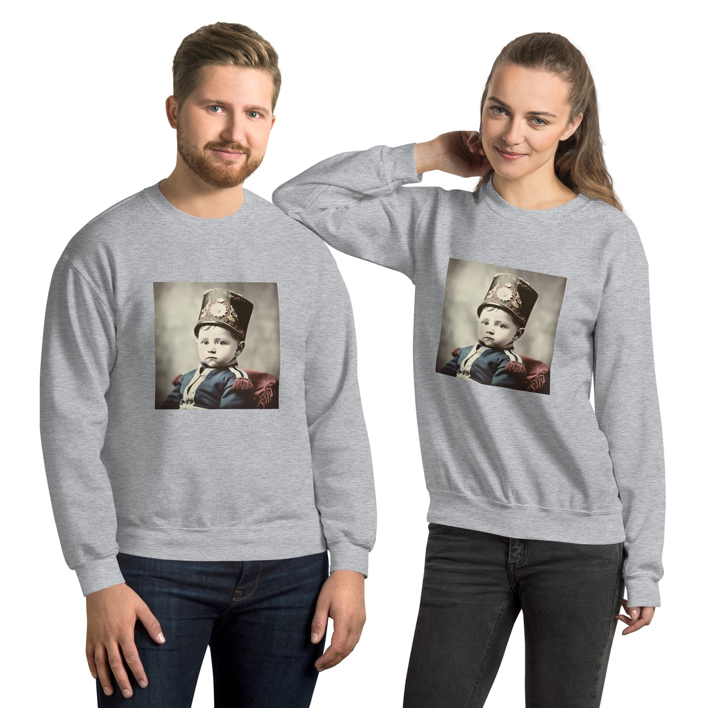 Sweatshirt Unisex / Air Spun Cotton / Portrait Napoleon Carlo III