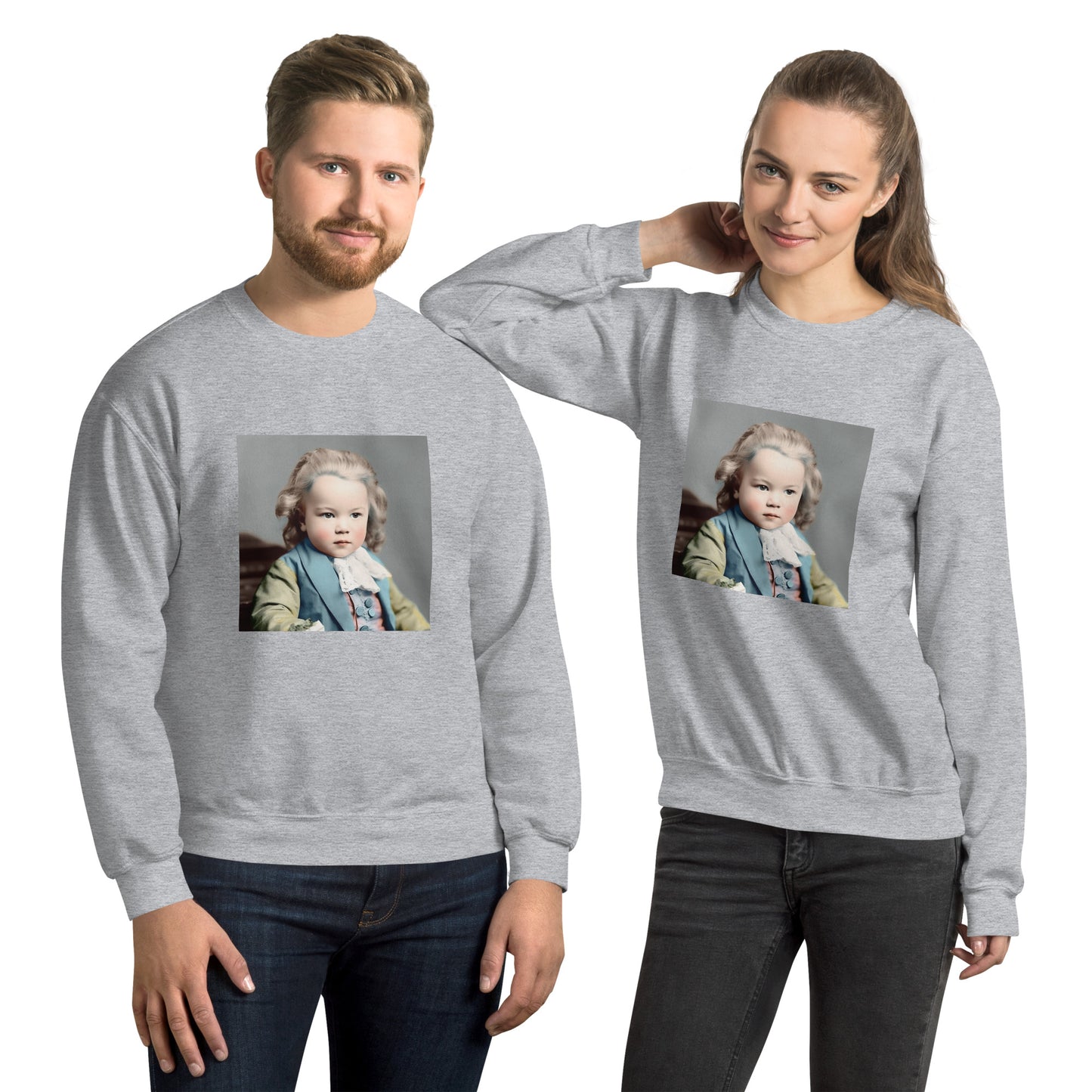 Sweatshirt Unisex / Air Spun Cotton / Portrait Johann Sebastian V