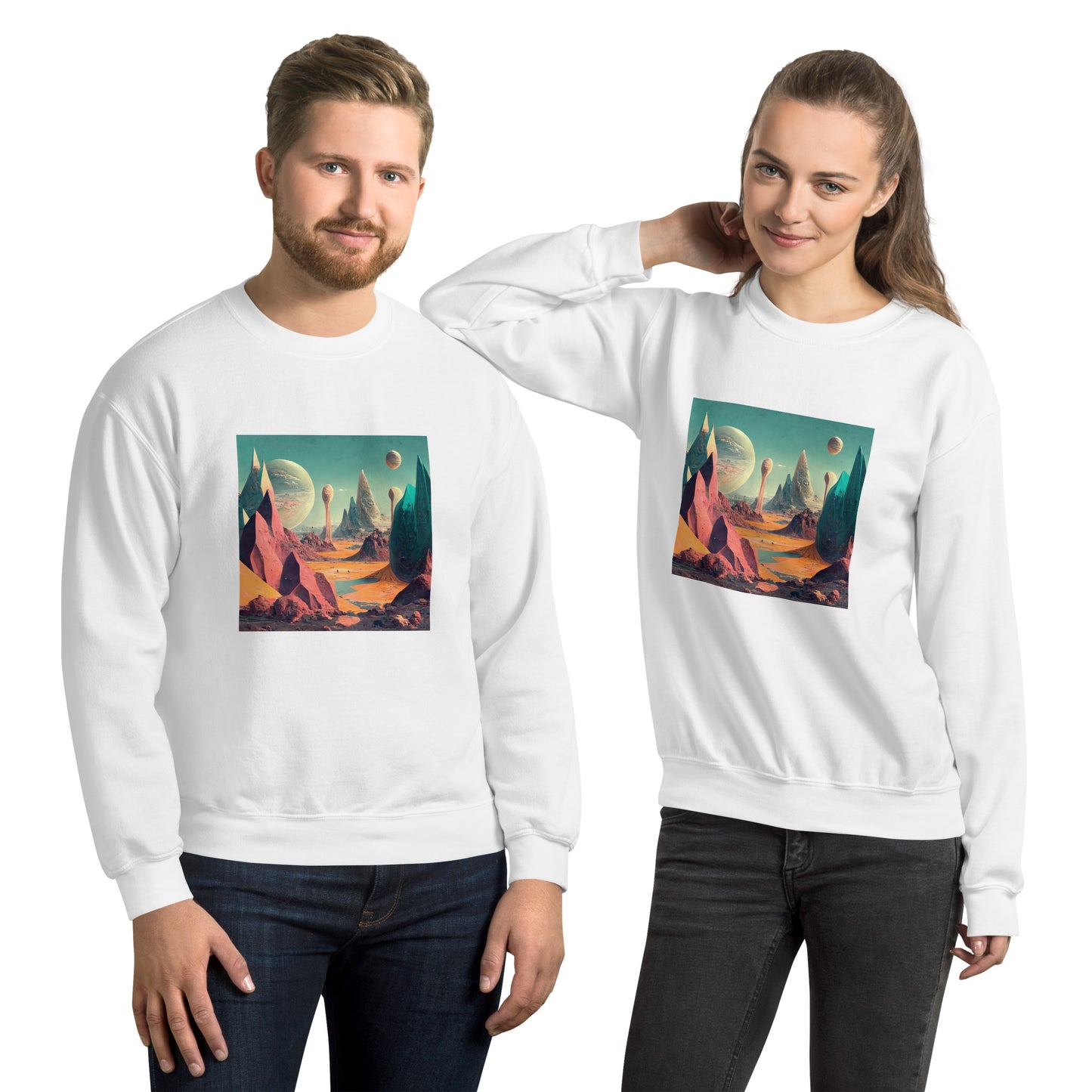 Sweatshirt Unisex / Air Spun Cotton / Exoplanet #3