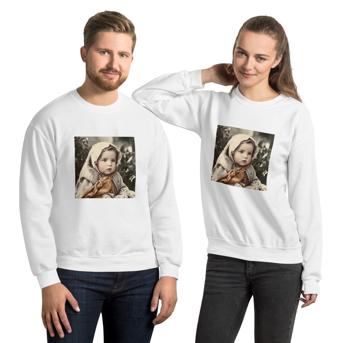 Sweatshirt Unisex / Air Spun Cotton / Portrait Jesus Nazareth I