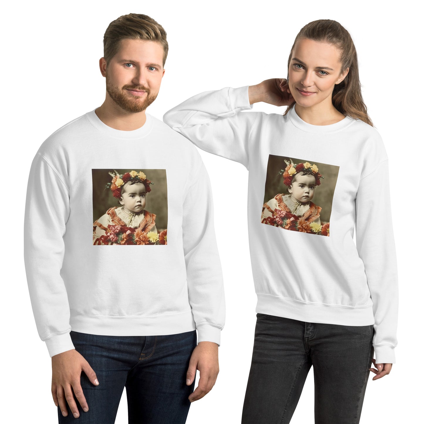 Sweatshirt Unisex / Air Spun Cotton / Portrait Magdalena Frida I