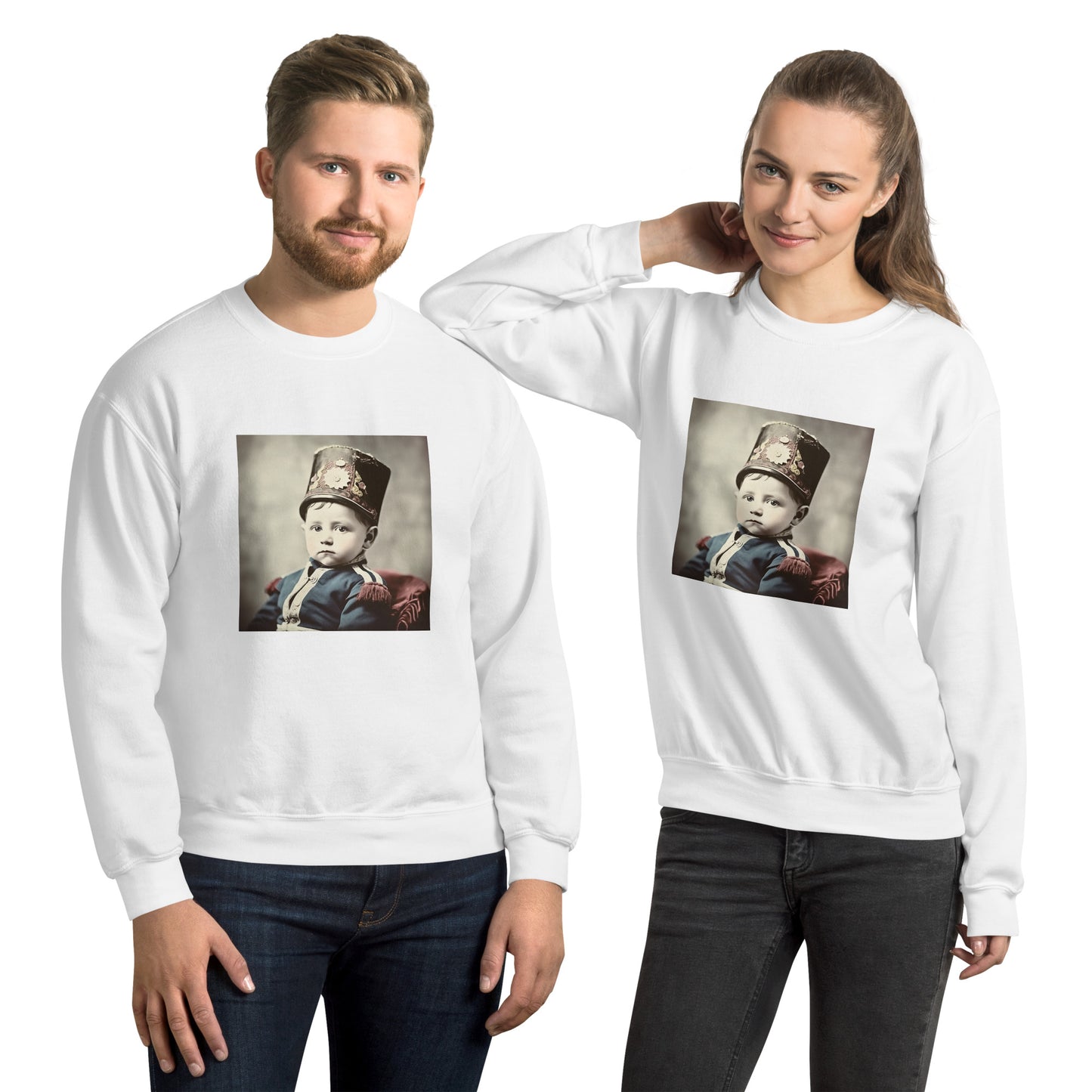 Sweatshirt Unisex / Air Spun Cotton / Portrait Napoleon Carlo III