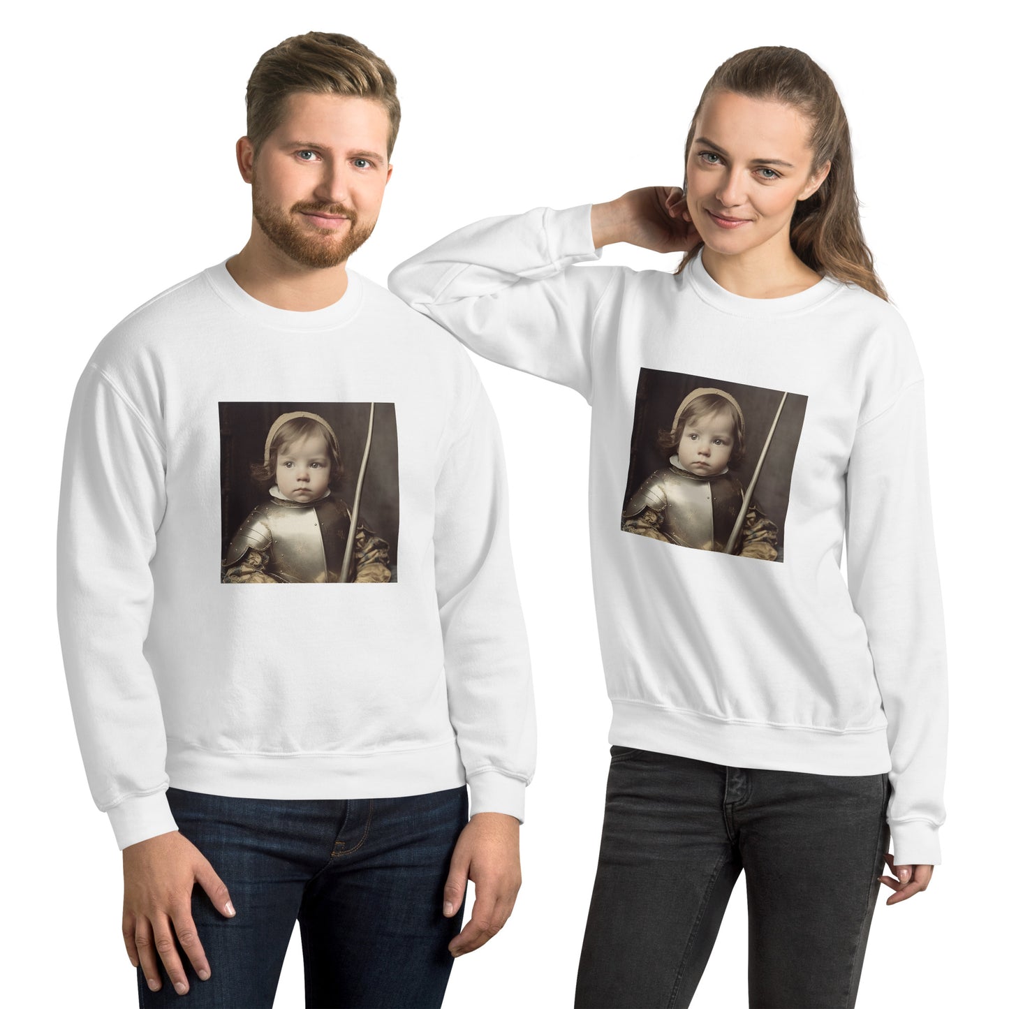 Sweatshirt Unisex / Air Spun Cotton / Portrait Jeanne 'Joan' Arc II