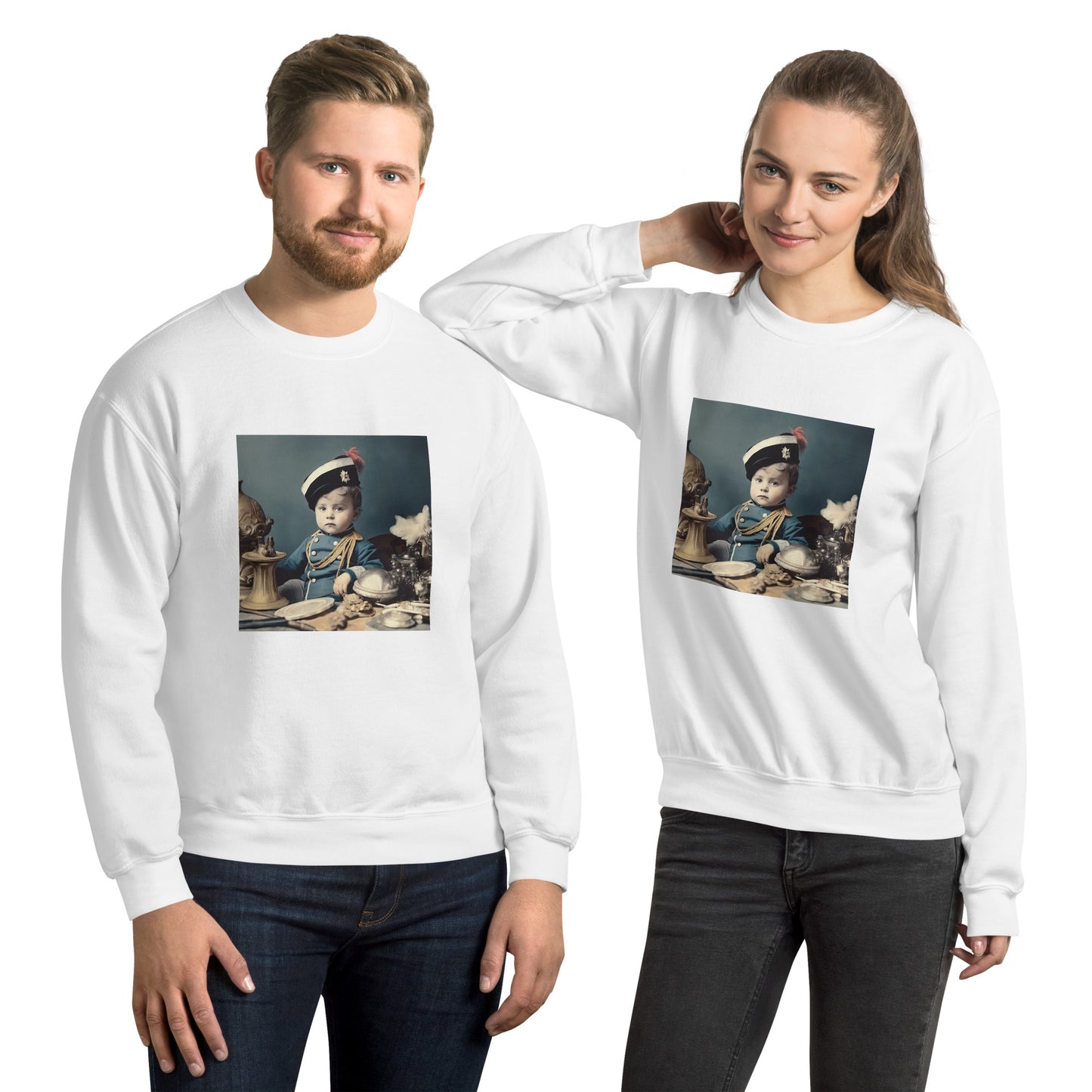 Sweatshirt Unisex / Air Spun Cotton / Portrait Napoleon Carlo VIII