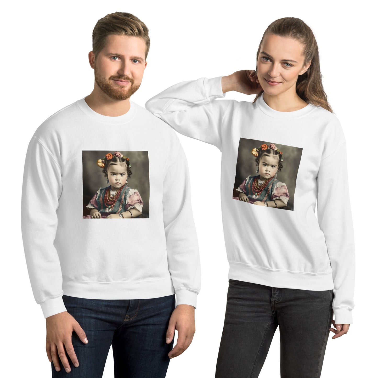 Sweatshirt Unisex / Air Spun Cotton / Portrait Magdalena Frida VIII