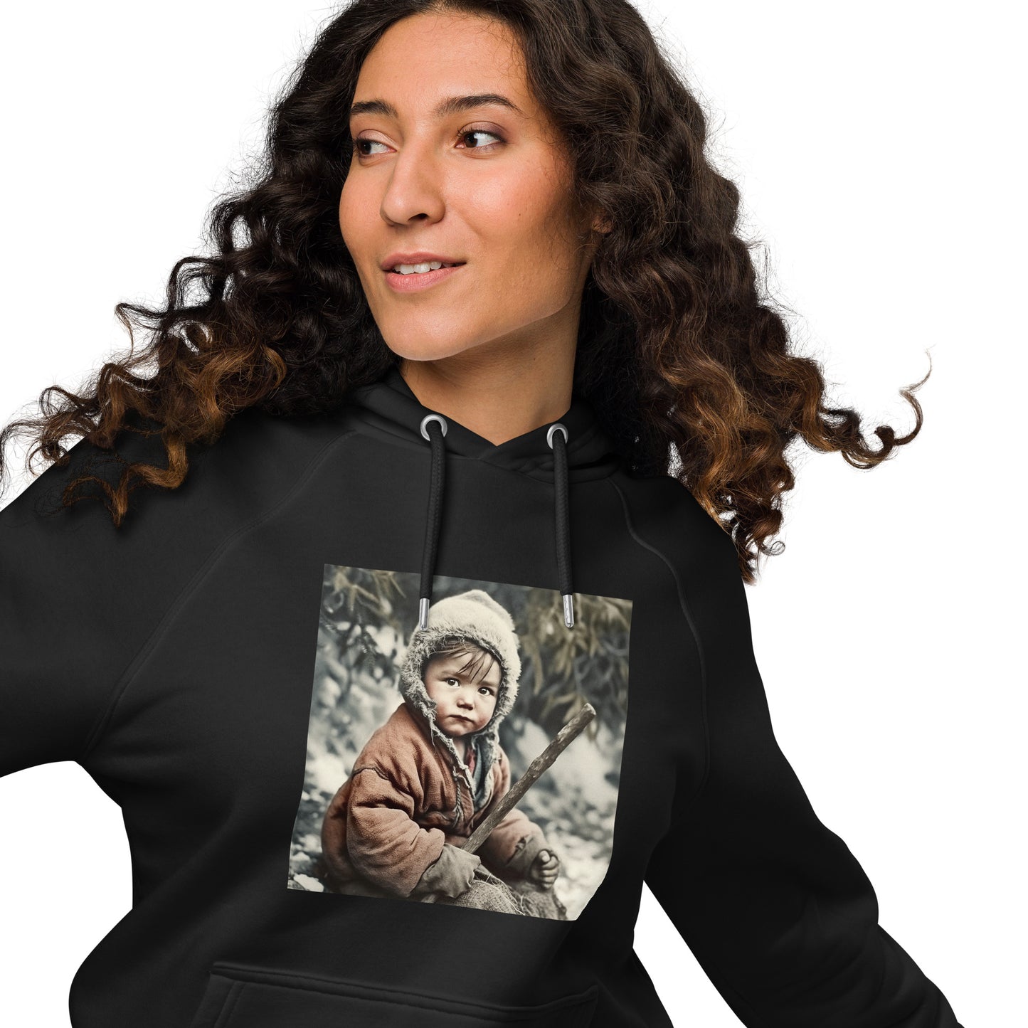 Hoodie Unisex / Organic Cotton / Portrait Ötzi Tisenjoch I