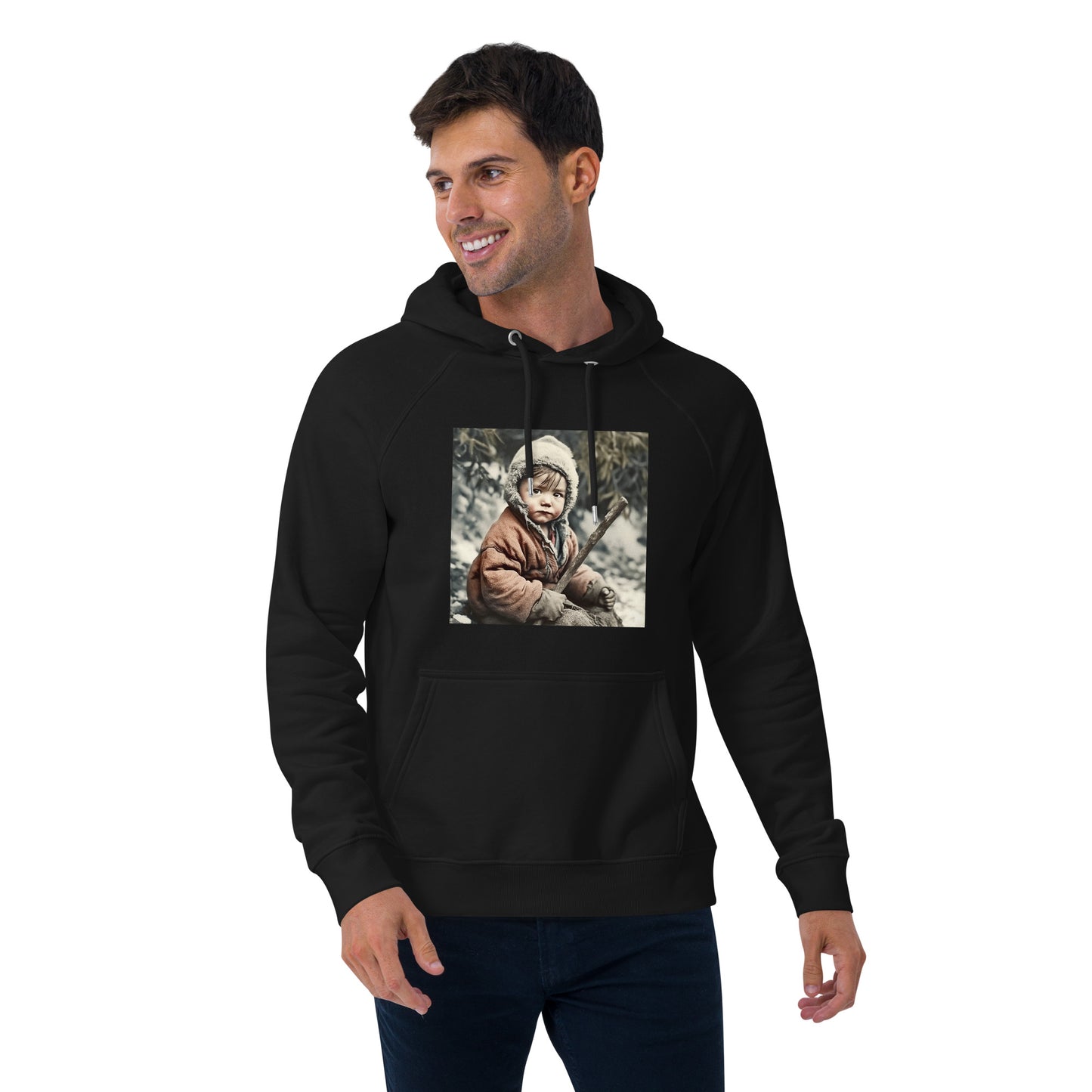 Hoodie Unisex / Organic Cotton / Portrait Ötzi Tisenjoch I