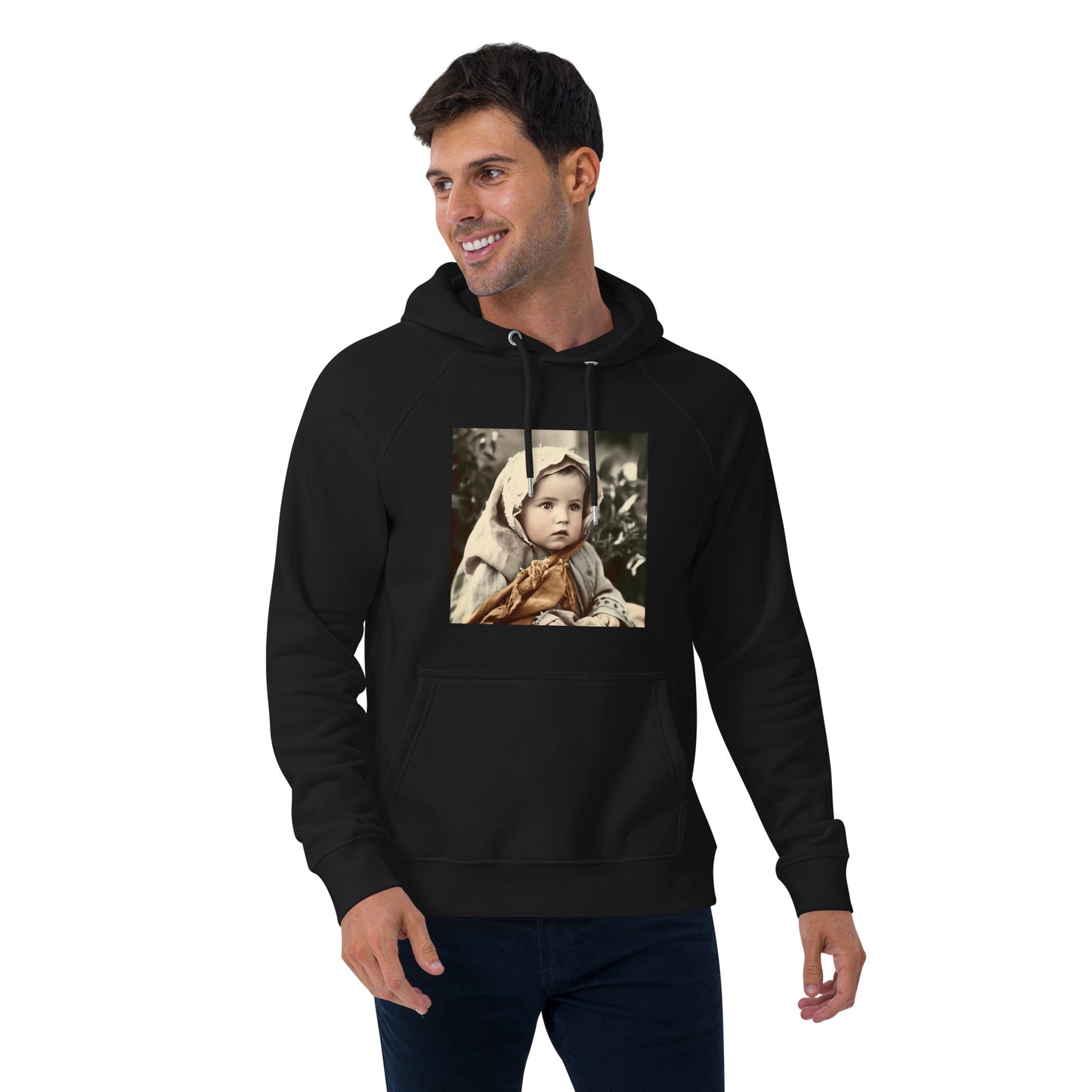 Hoodie Unisex / Organic Cotton / Portrait Jesus Nazareth I