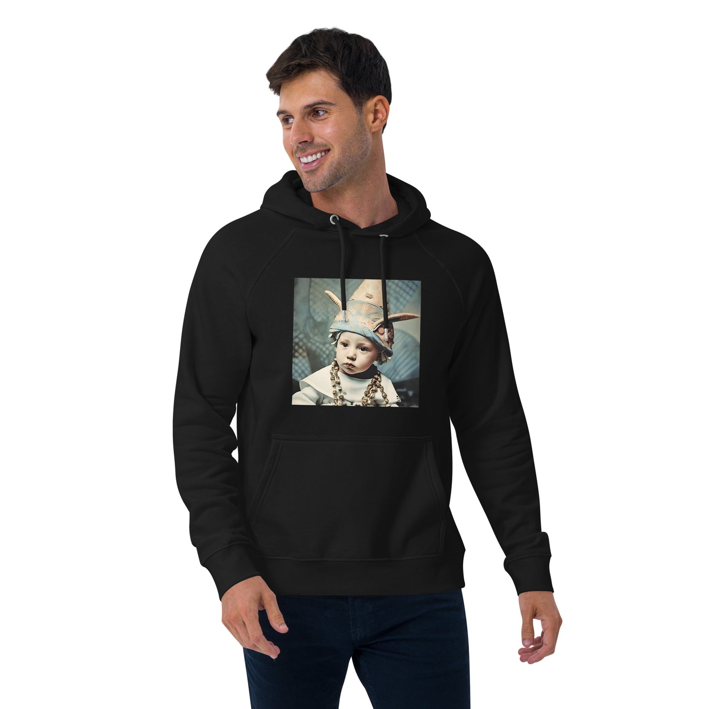 Hoodie Unisex / Organic Cotton / Portrait Akhenaten Amenhotep II