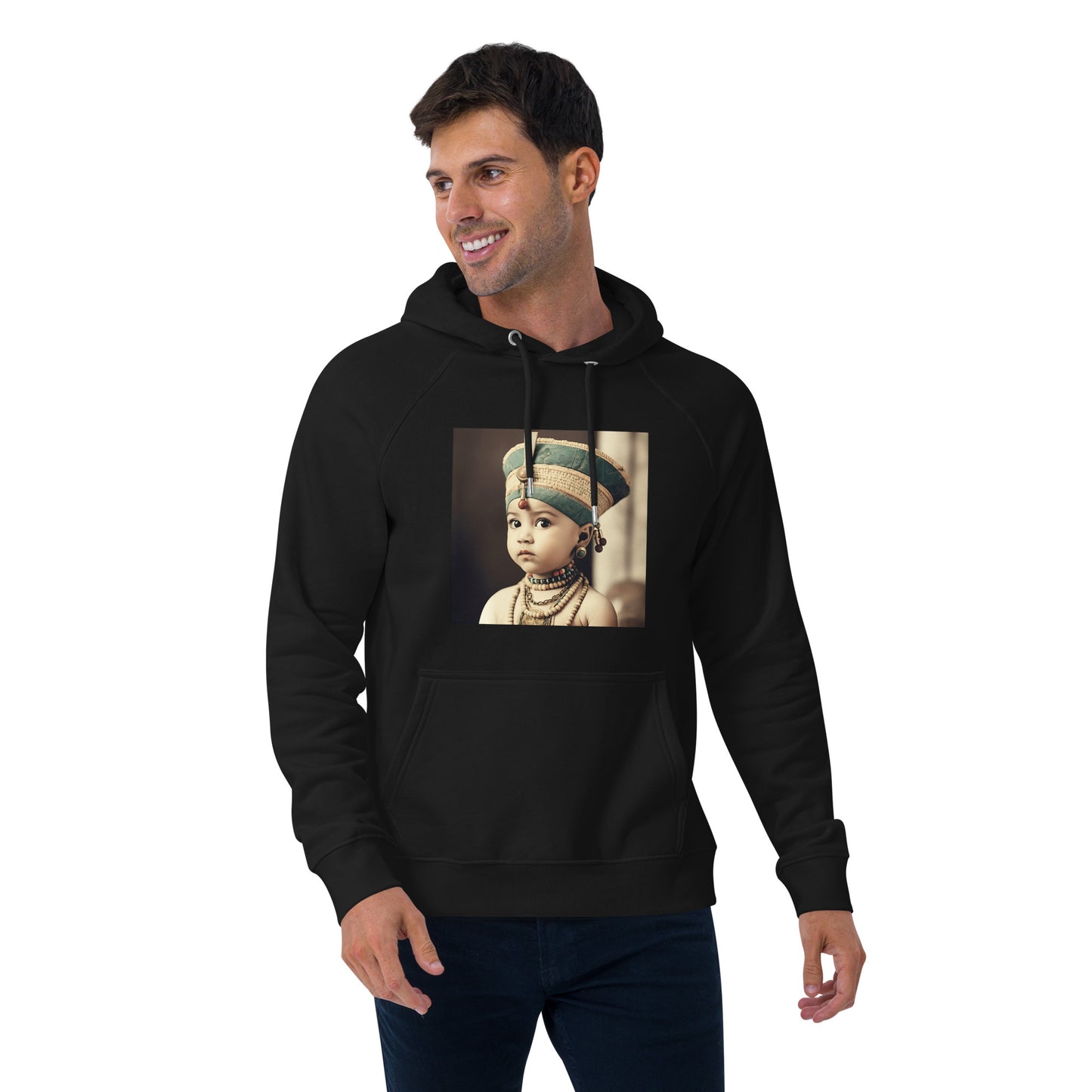 Hoodie Unisex / Organic Cotton / Portrait Nefertiti Neferneferuaten I