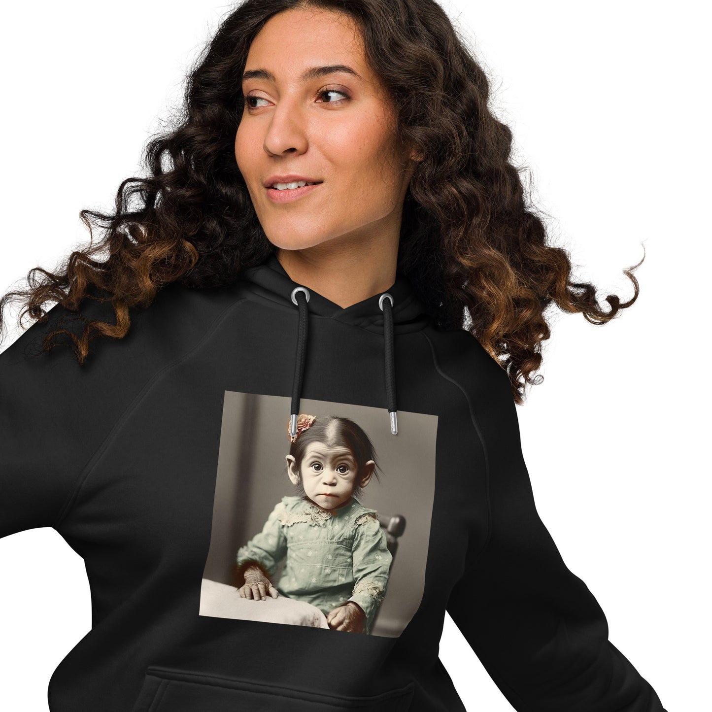 Hoodie Unisex / Organic Cotton / Portrait Lucy Dinkinesh I